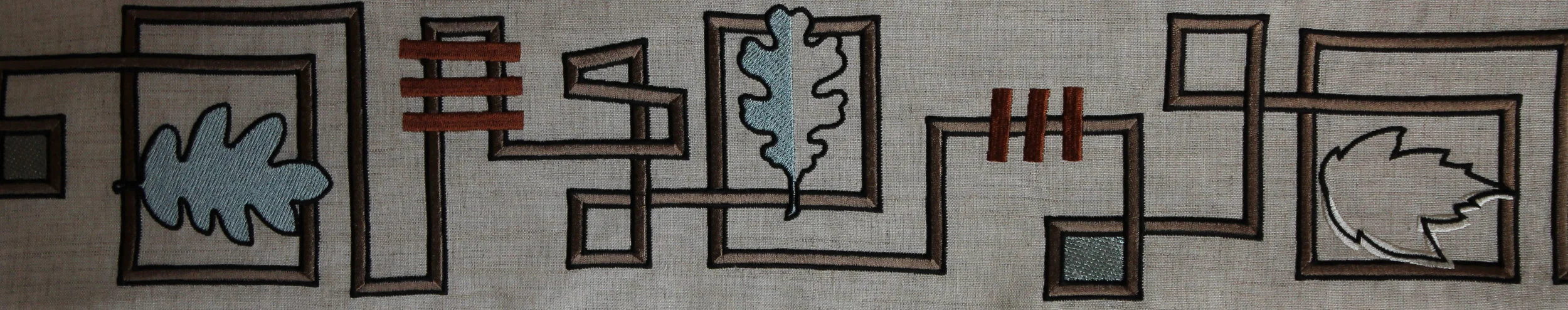 "Leleu" Border on linen