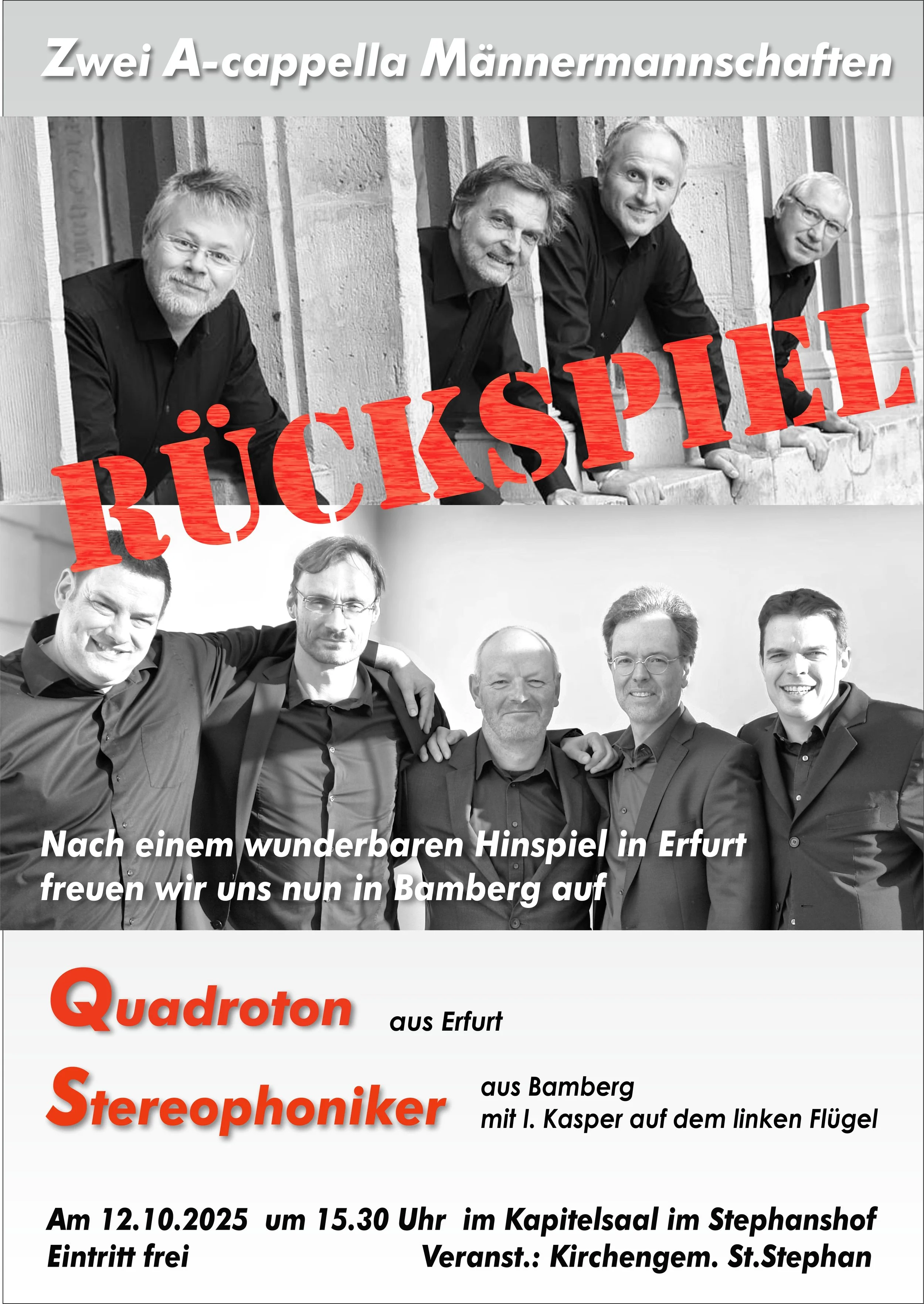 Rückspiel - Quadroton und Stereophoniker in Bamberg