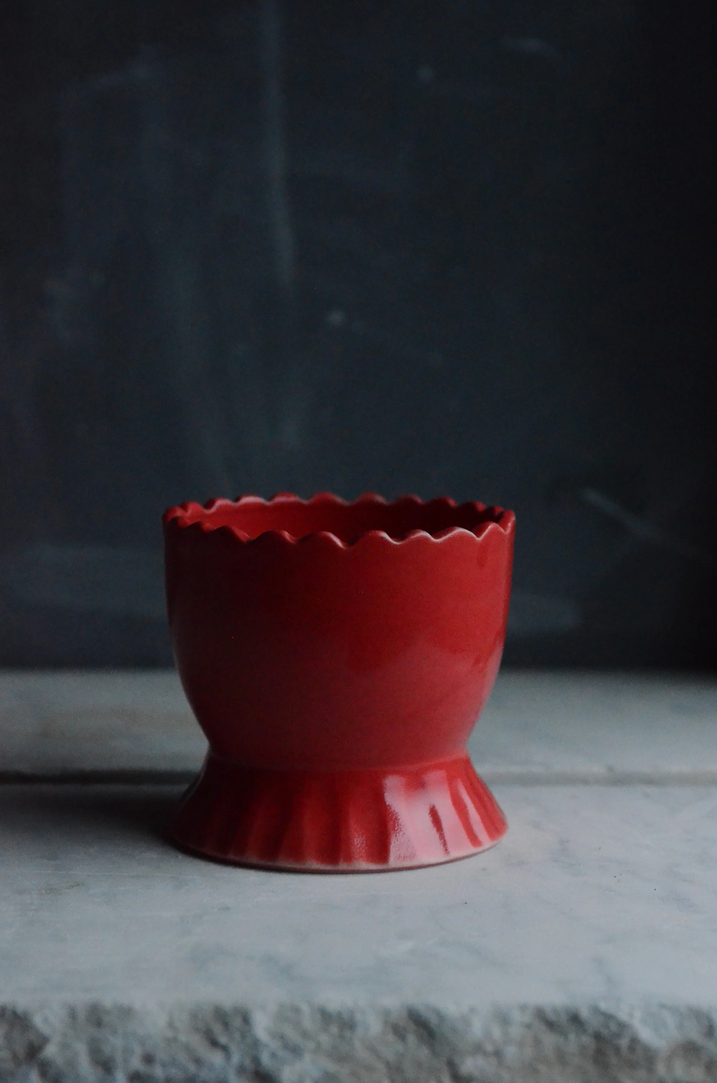 Red Ice Cream Bowl