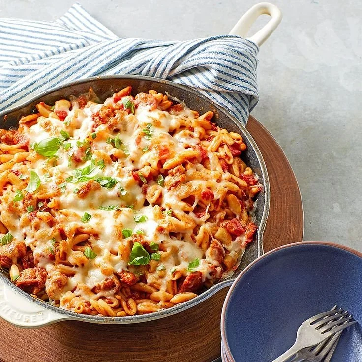 No-Boil Simple Pasta Bake with Pig Rock Italian Sausage