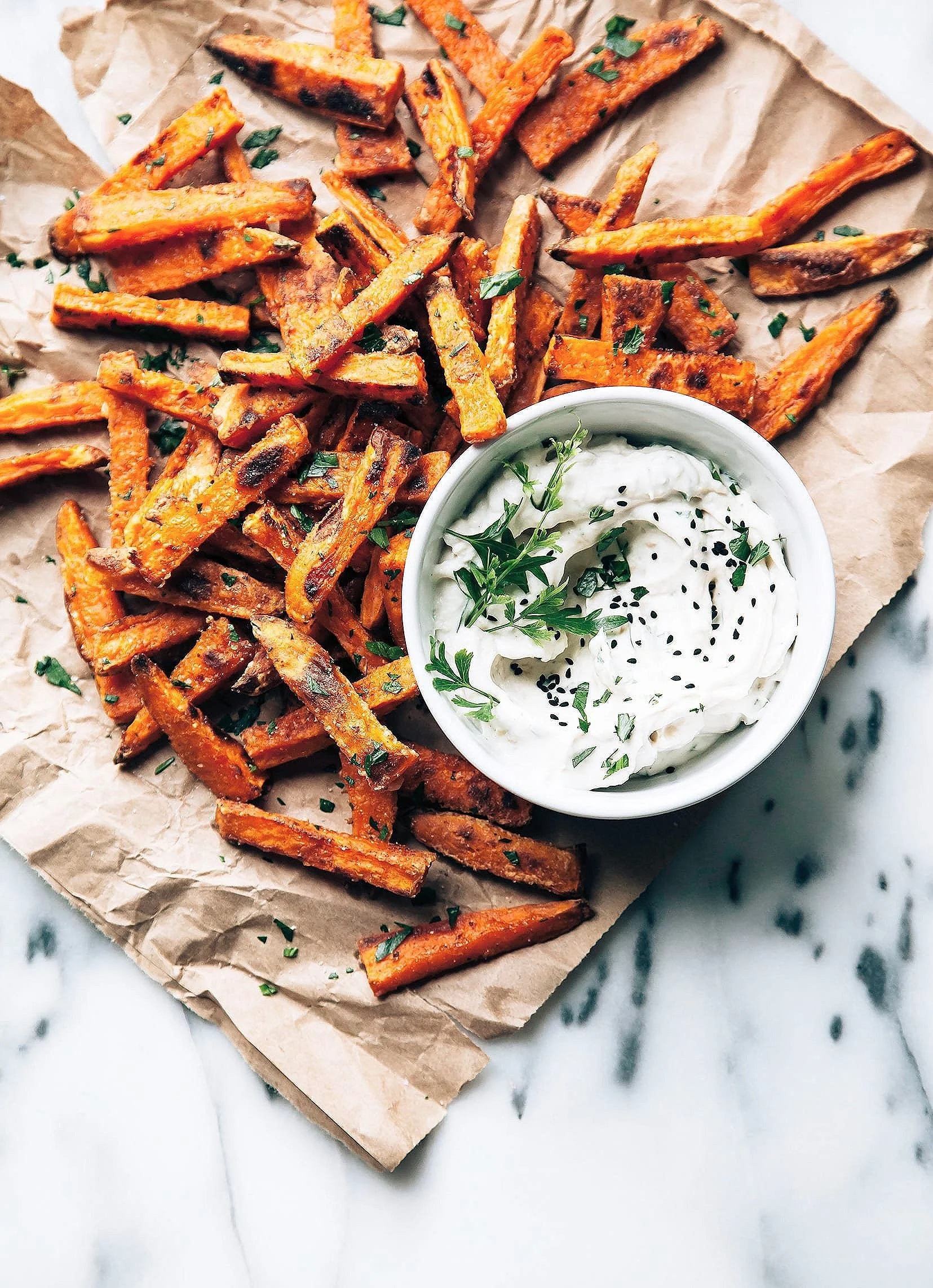 Crispy Duck Fat Sweet Potato Wedges