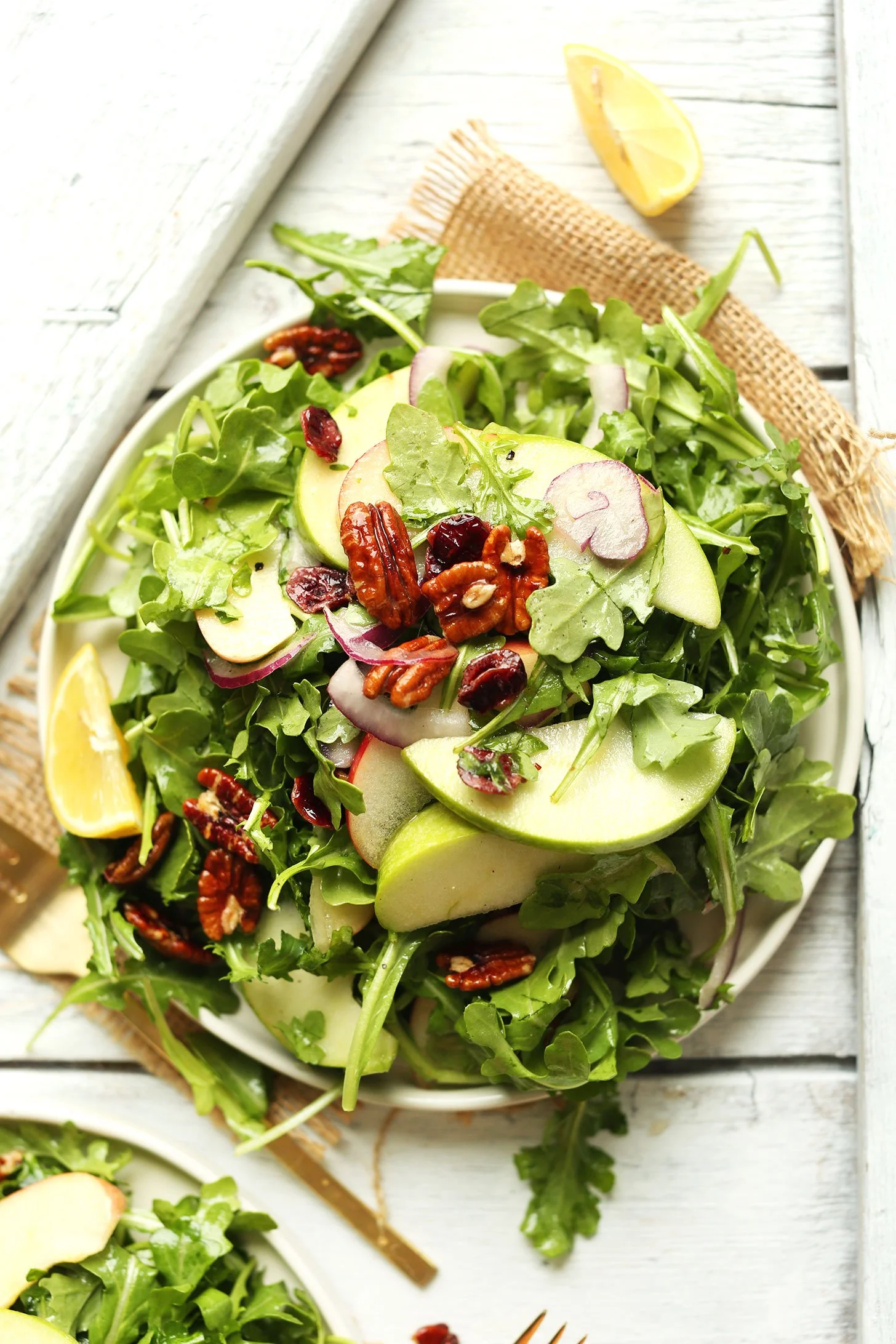 Apple Pecan Arugula Salad