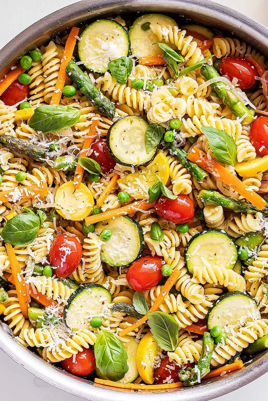 Weeknight Gluten-Free Pasta Primavera with Basil