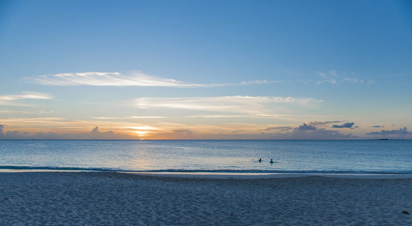 Dip in the Sunset - Fort James Beach