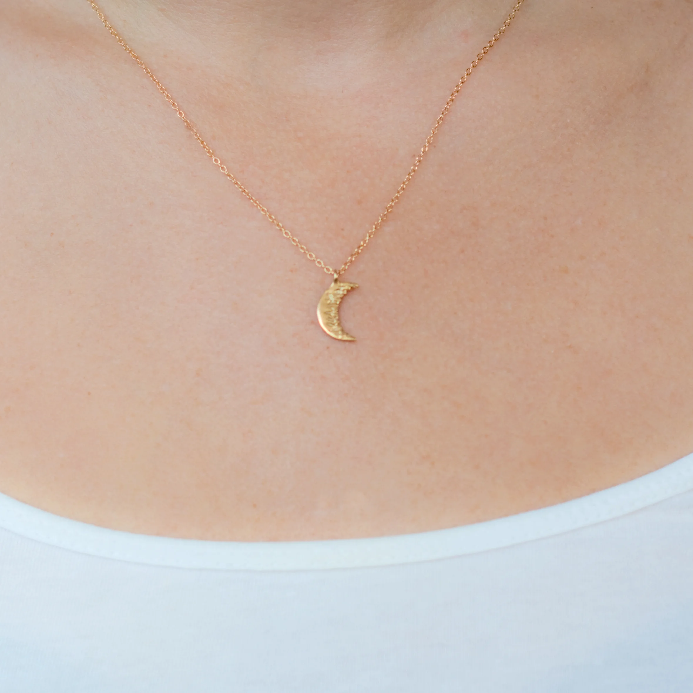 Crescent Moon Necklace Olia Toporovsky Designs