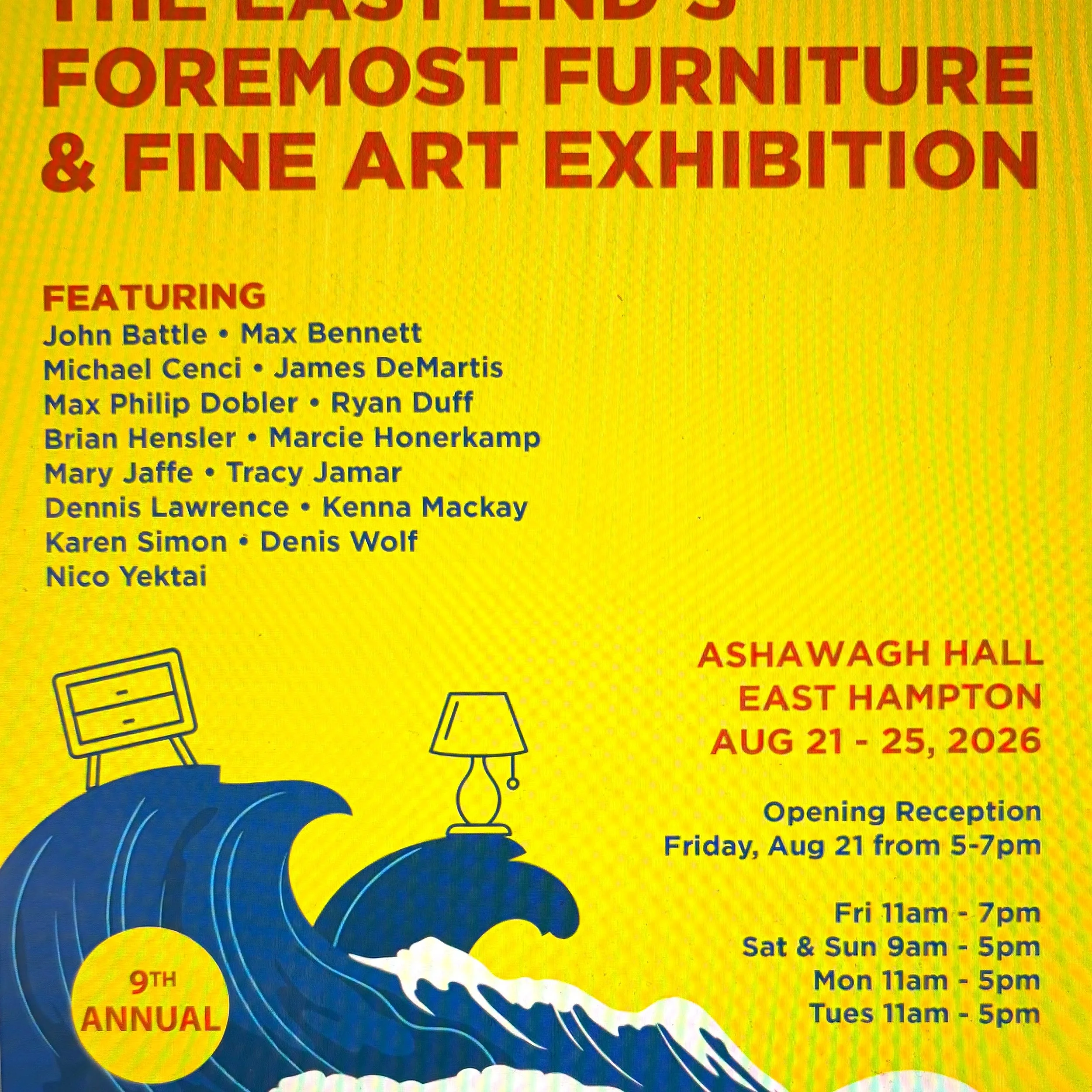 Very excited to be included with all these wonderful artists in East Hampton, NY!