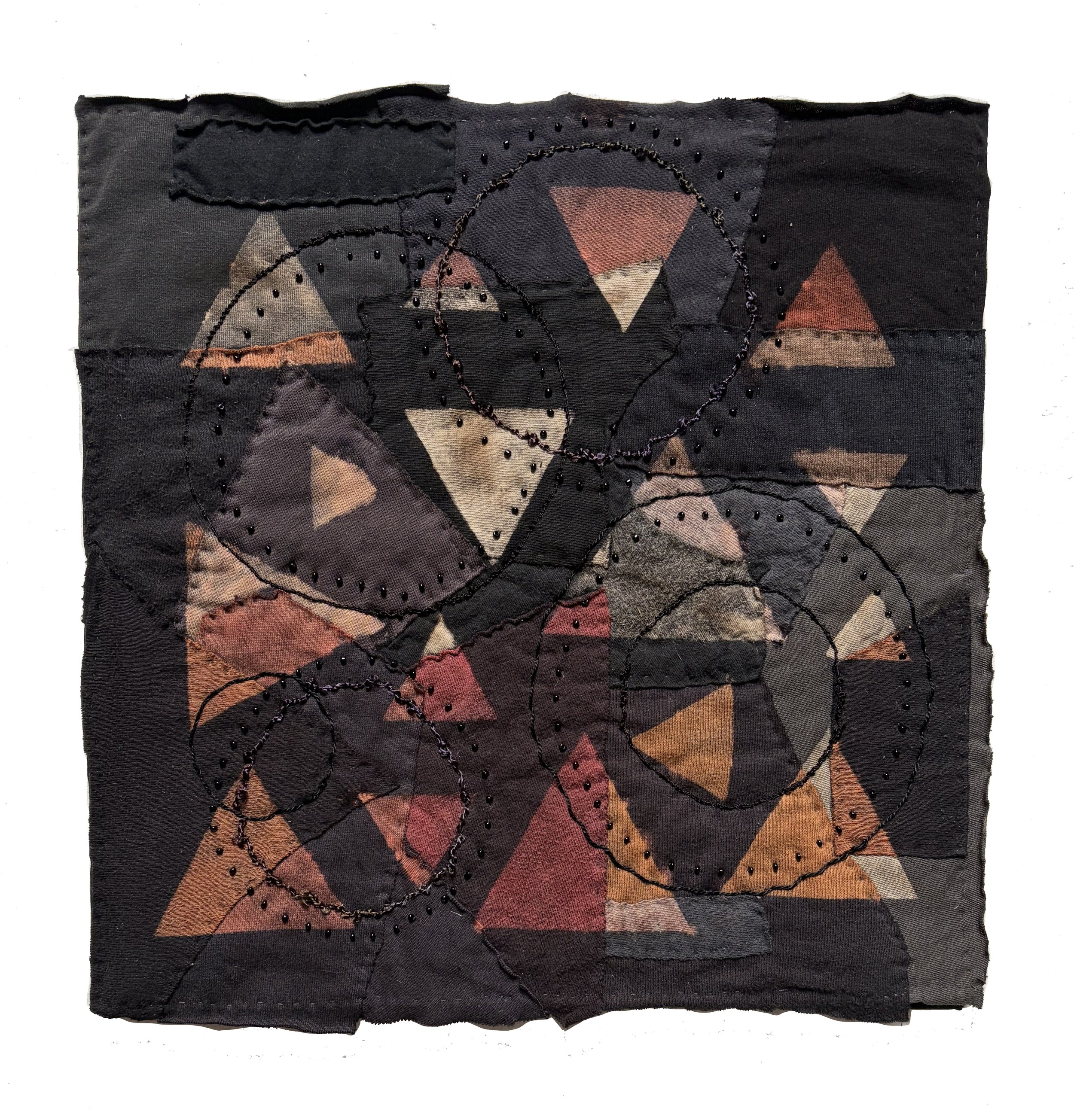 Black T Boro: Equilateral Triangles (small)