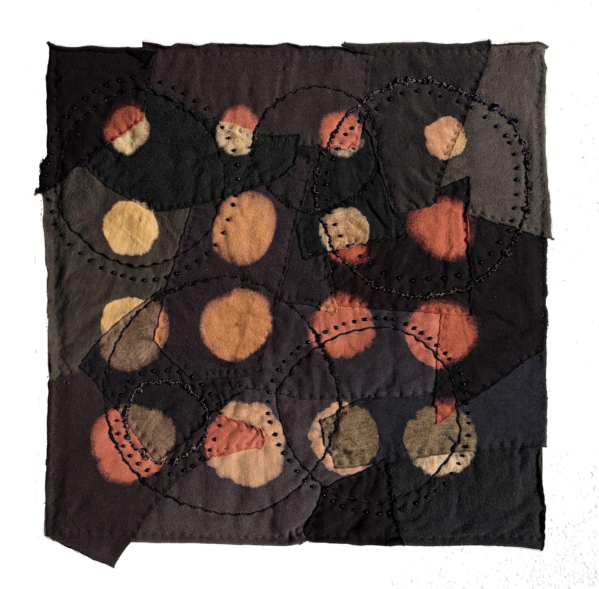 Black T Boro: Circles (small)