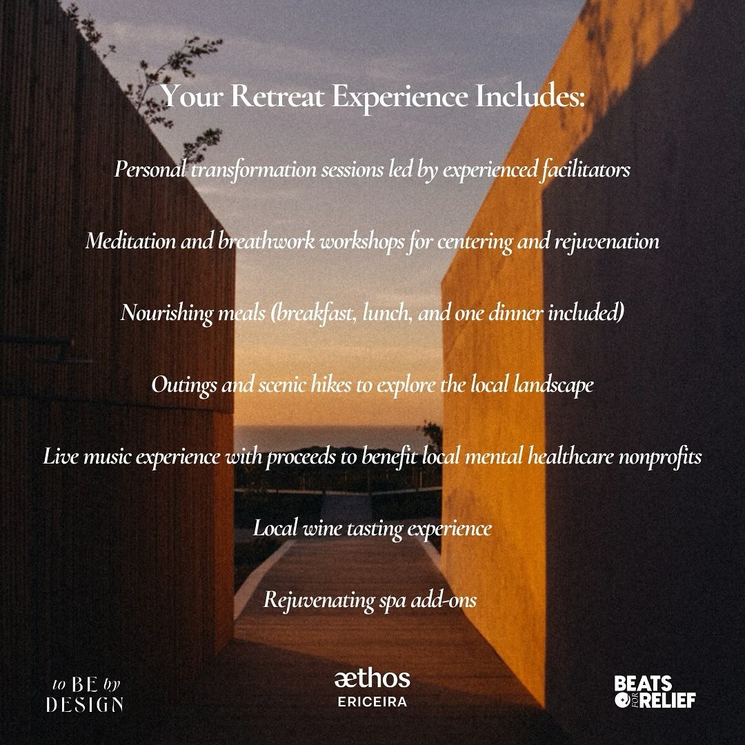 Only a few spots left for our Personal Transformation Retreat at Aethos Ericeira 🤍 

#beatsforrelief #ericeira #personaltransformation #livemusic
