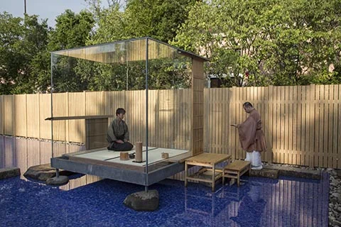 tea ceremony at glass tea house Mondrian