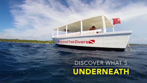 Bottom time on the surface in underwater photography. a PADI divemsater intern is on the boat helping a diver prepare his equipment.