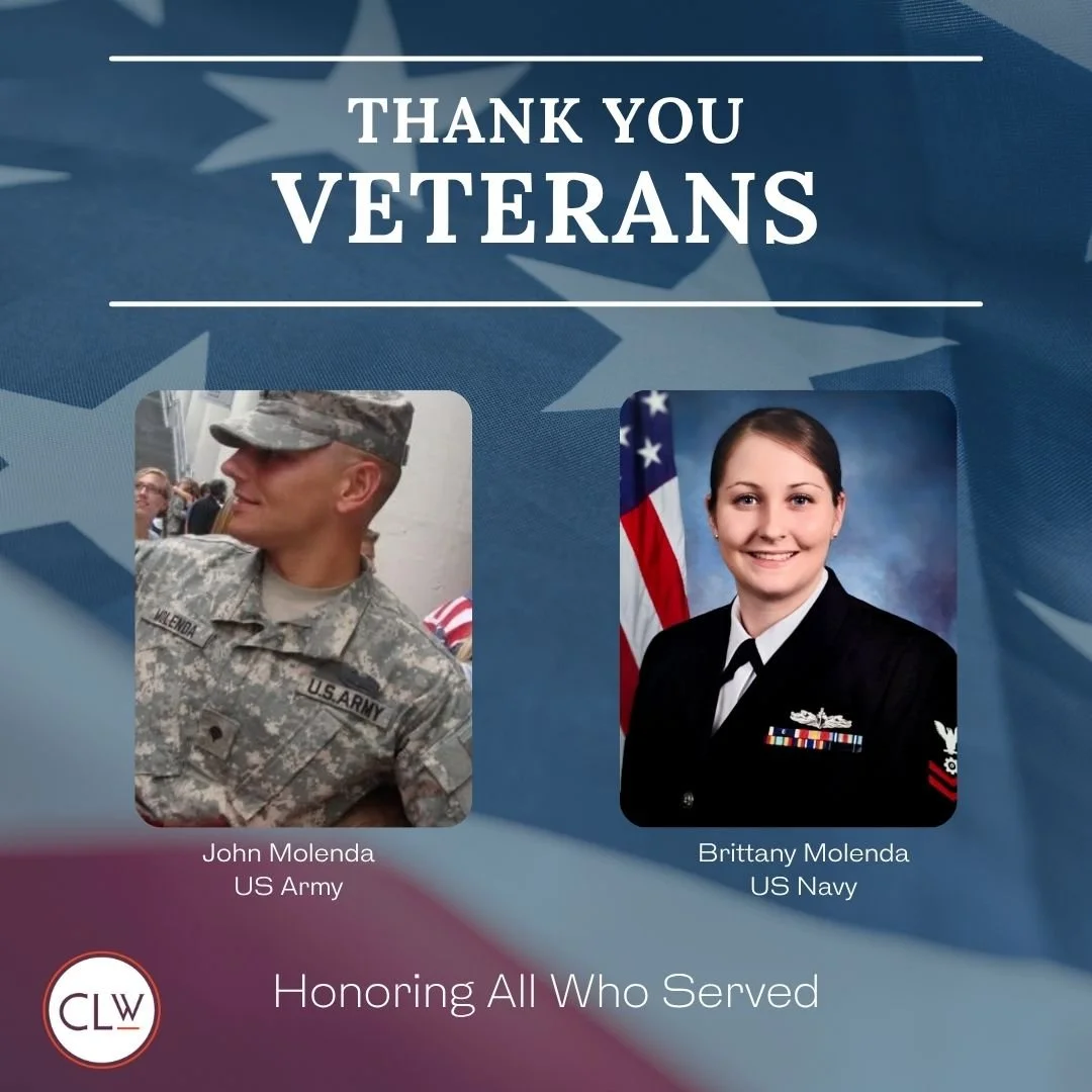 Today, we recognize and thank all who have served in the U.S. Armed Forces.
We&rsquo;re especially grateful to the veterans on our team for their commitment and contributions &mdash; both in service and on our CLW team.
#VeteransDay #ThankYouVets