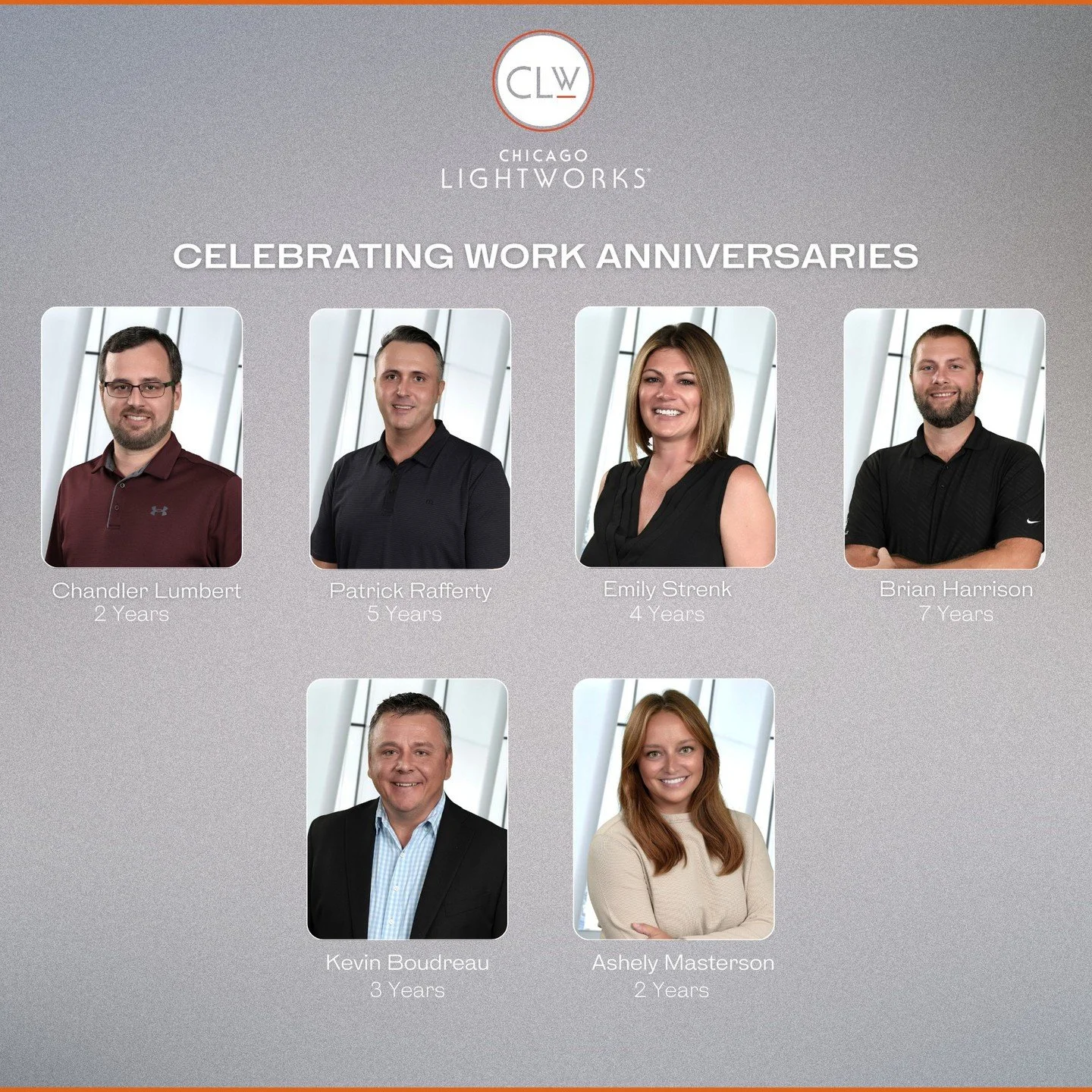 Celebrating our April work anniversaries and the people behind them.

Each milestone marks the dedication, consistency, and effort that drives our team forward. From those who have been here for years to those continuing to grow within CLW, every con