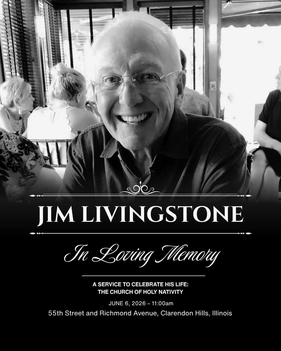 We&rsquo;re saddened to share the passing of Jim Livingstone. Jim was a mentor, a friend, and a legend in the Chicago lighting industry. His impact, however, resonates far beyond the business. He helped shape how we think, encouraged us to take smart