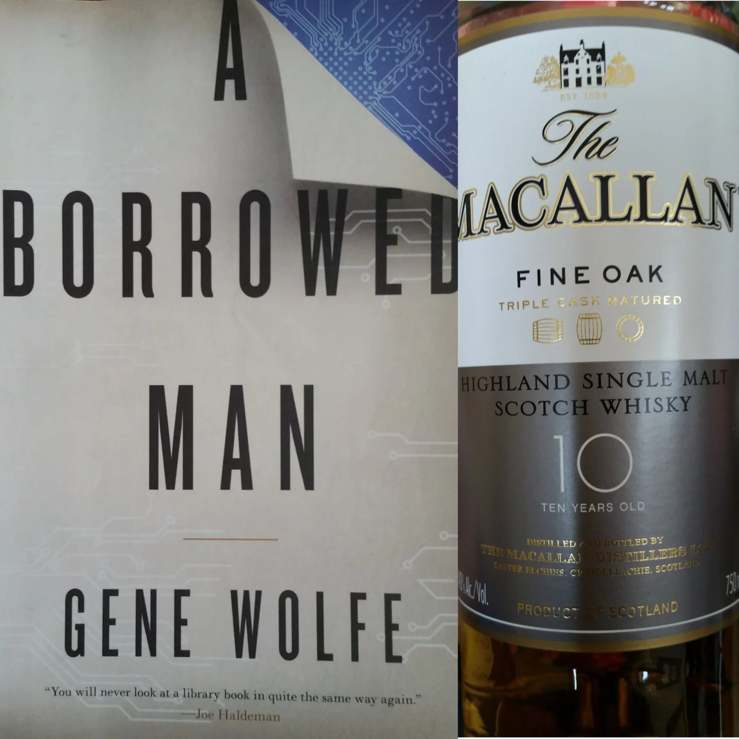 A Borrowed Man, by Gene Wolfe/The MacAllan Fine Oak Triple Cask Matured 10-yr episode artwork