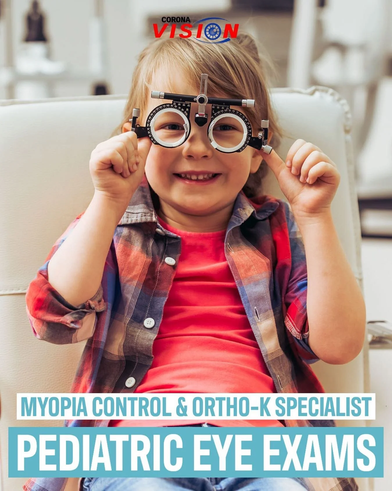 According to the American Optometric Association (AOA), infants should have their first comprehensive eye exam with an Optometrist at 6 months of age. We generally recommend an exam from birth to 2 years old if there is suspicion of a problem or a fa