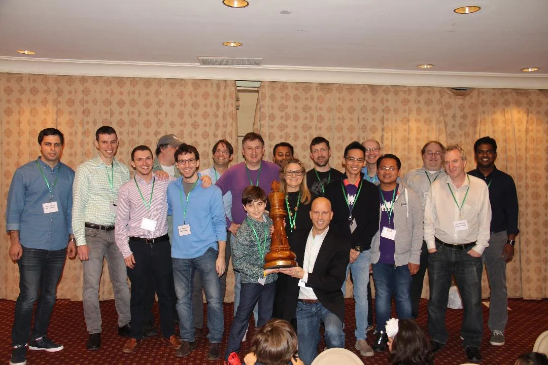 A photo from the 2017 Charity Chess Championship, courtesy of Scott and Norma Mero
