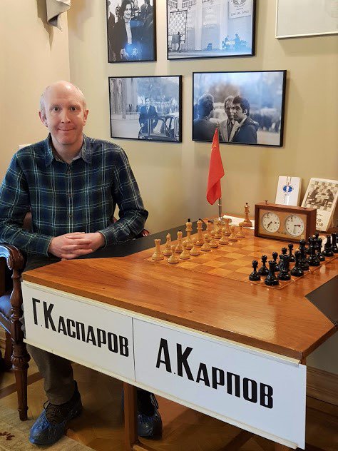 Doug Griffin at the Chess Museum in Moscow (courtesy of Doug Griffin)