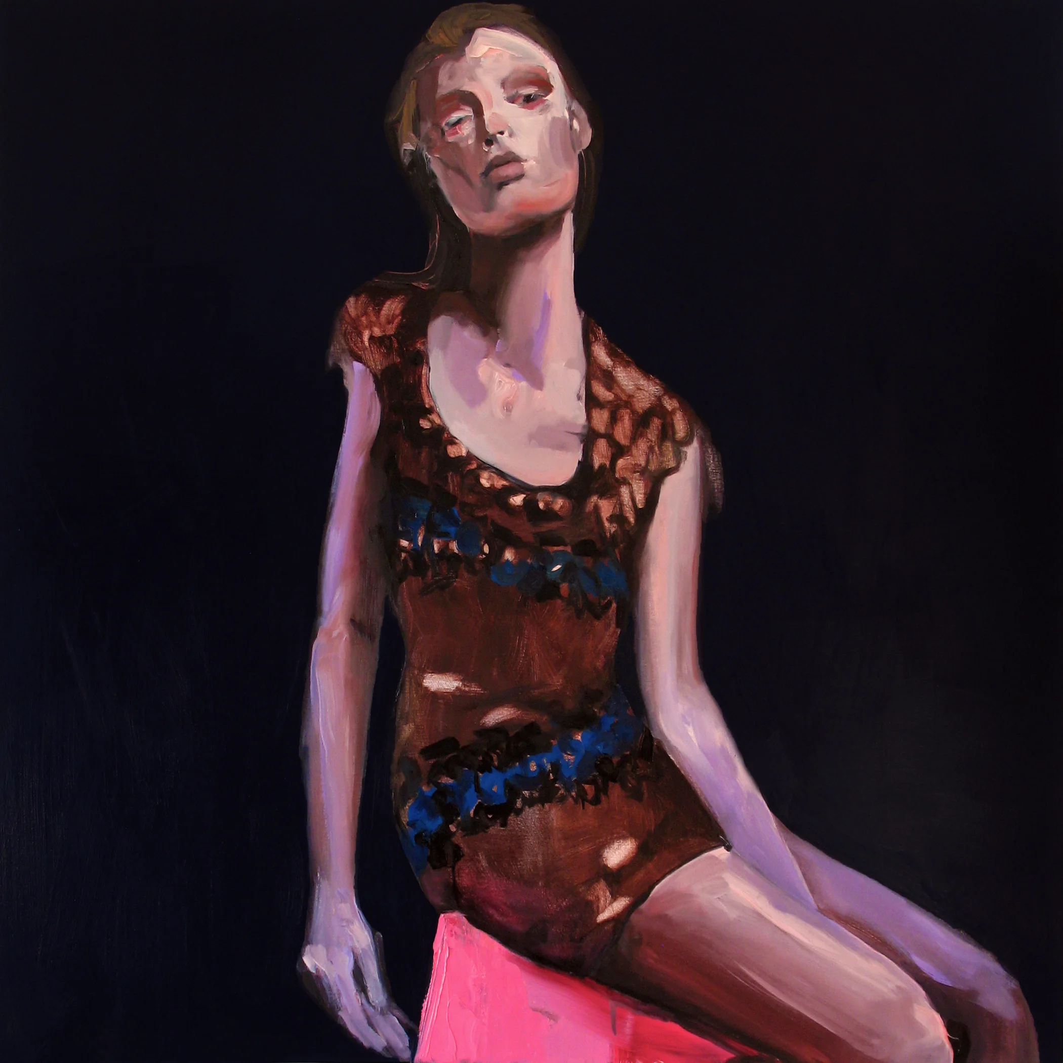 Shit Brown Perch , 2011, oil on canvas, 50”x 50”