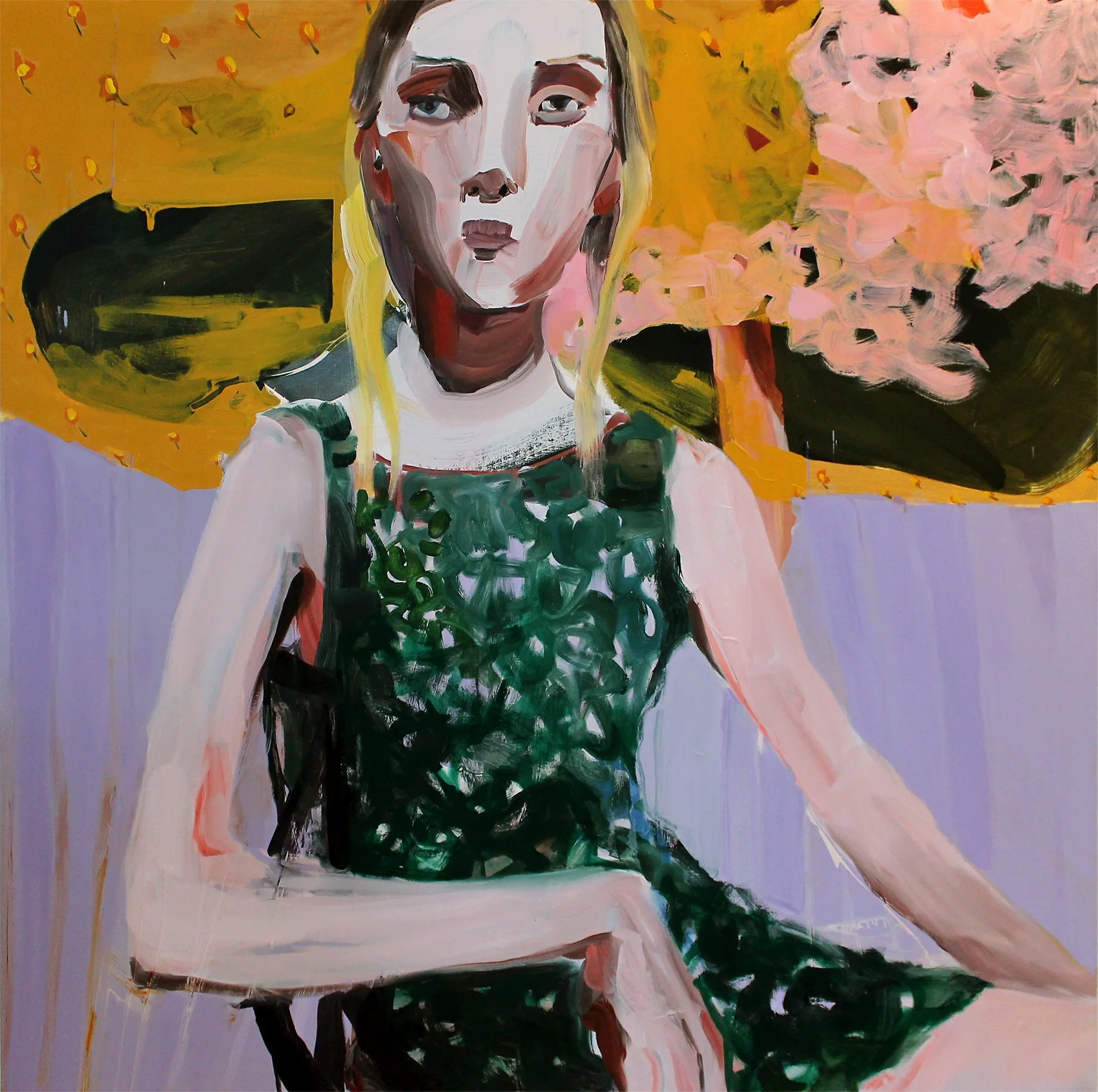 Clutcher, 2019, oil on canvas, 48”x 48”