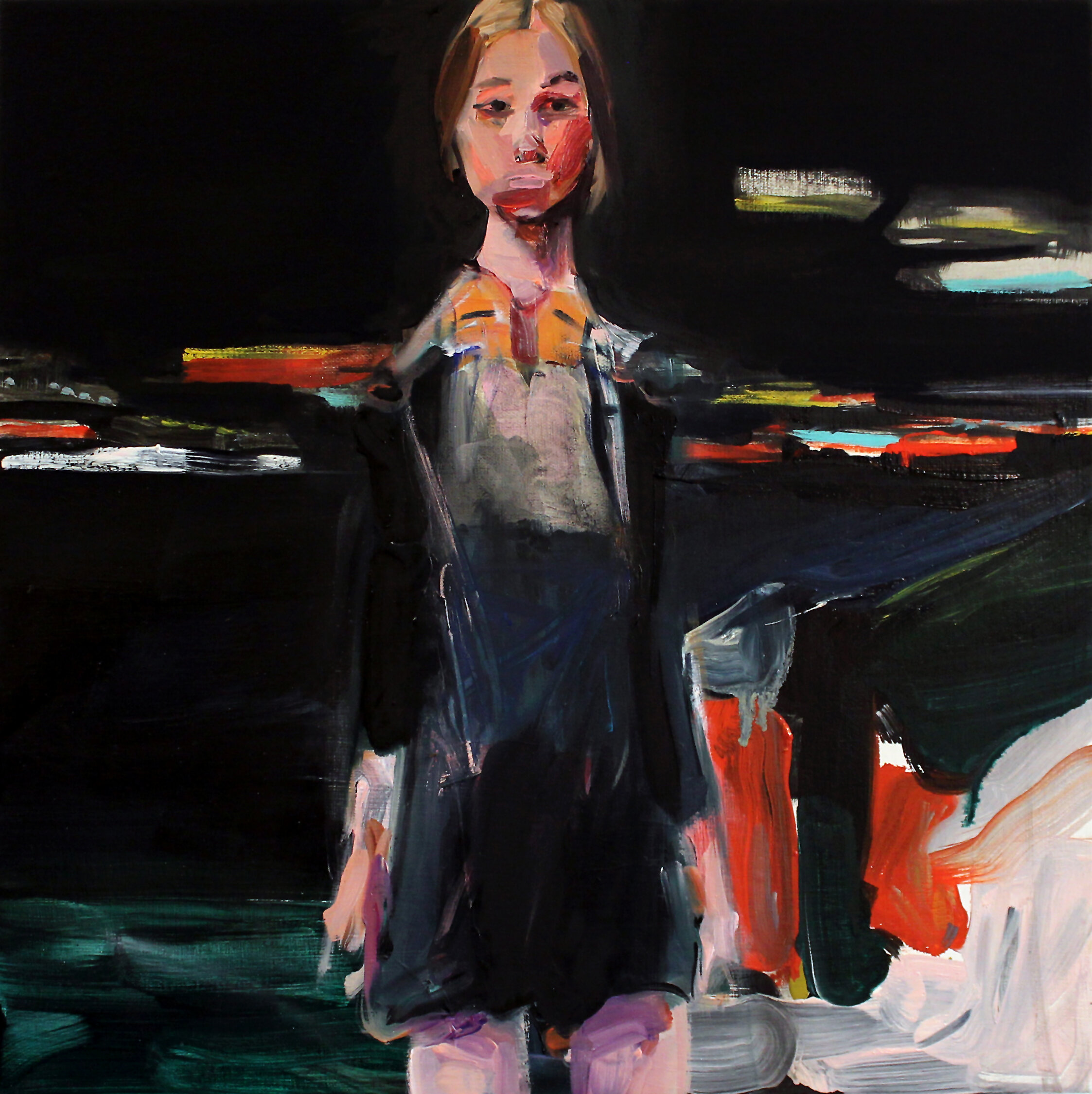   Ashley , 2015, oil on canvas, 18 x 18” 