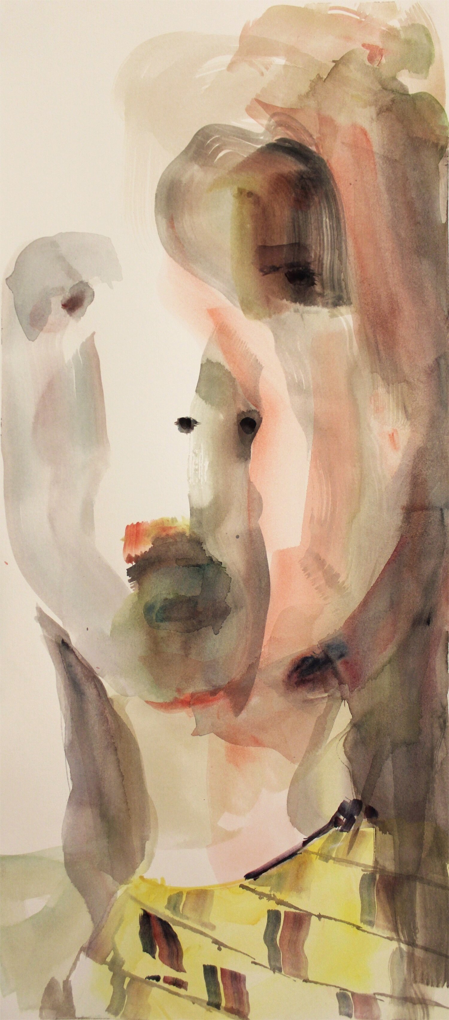  untitled, 2021, watercolor on paper, 21 x 9.5” 