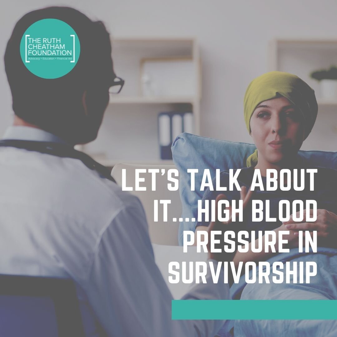 Let's Talk About It.....Child and teen cancer survivors are more likely to develop high blood pressure. In a recent study it was estimated that 37% of teen cancer survivors develop high blood pressure by the age of 40. Make sure and keep up routine h