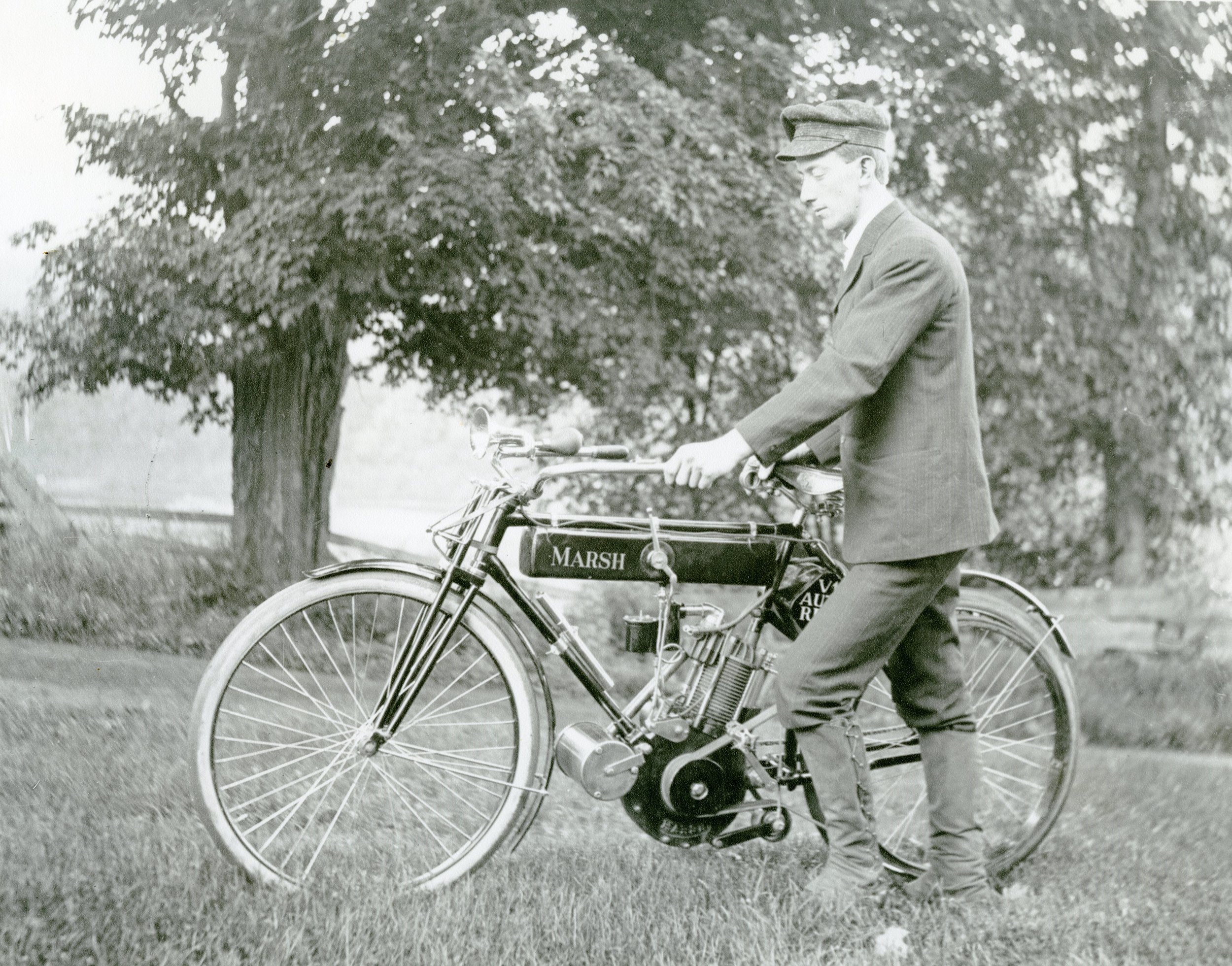 First Motorized Bike Motorized Bicycle — Woodstock History Center