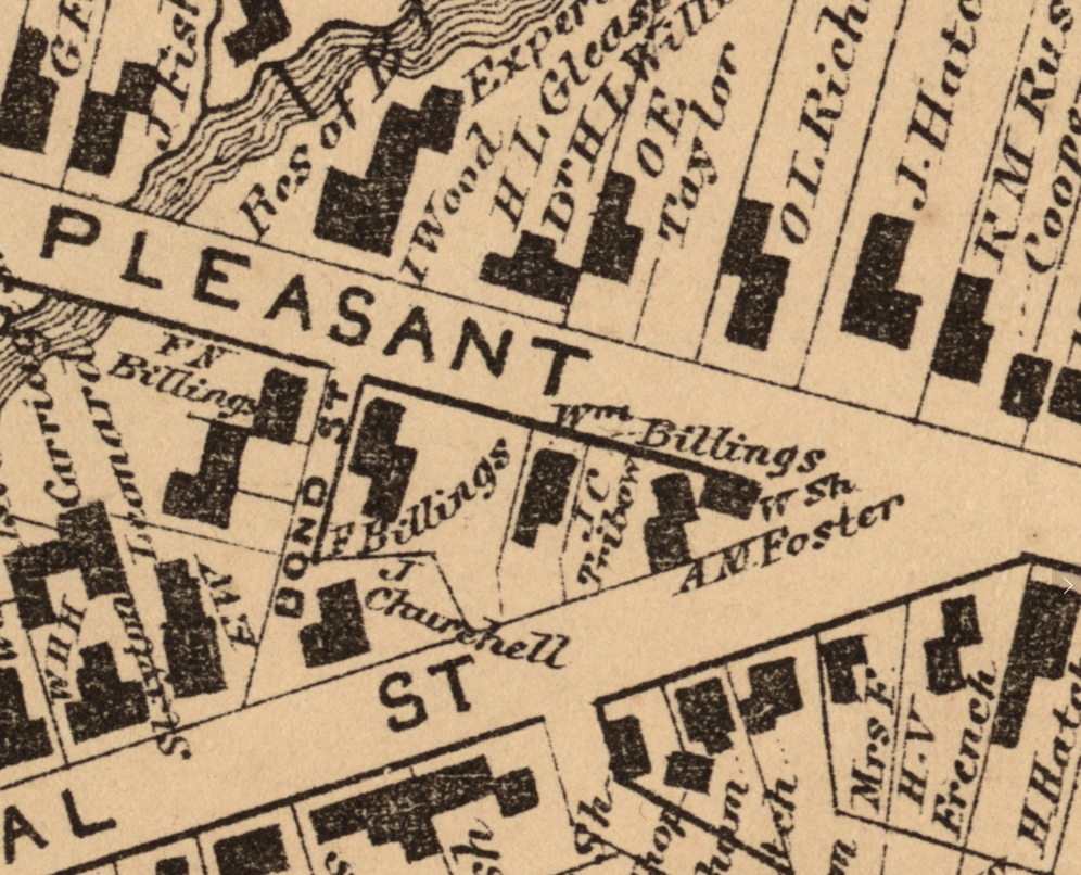 One of the first steps in transforming the area into a park was moving the wheelwright-shop at the eastern-most corner.