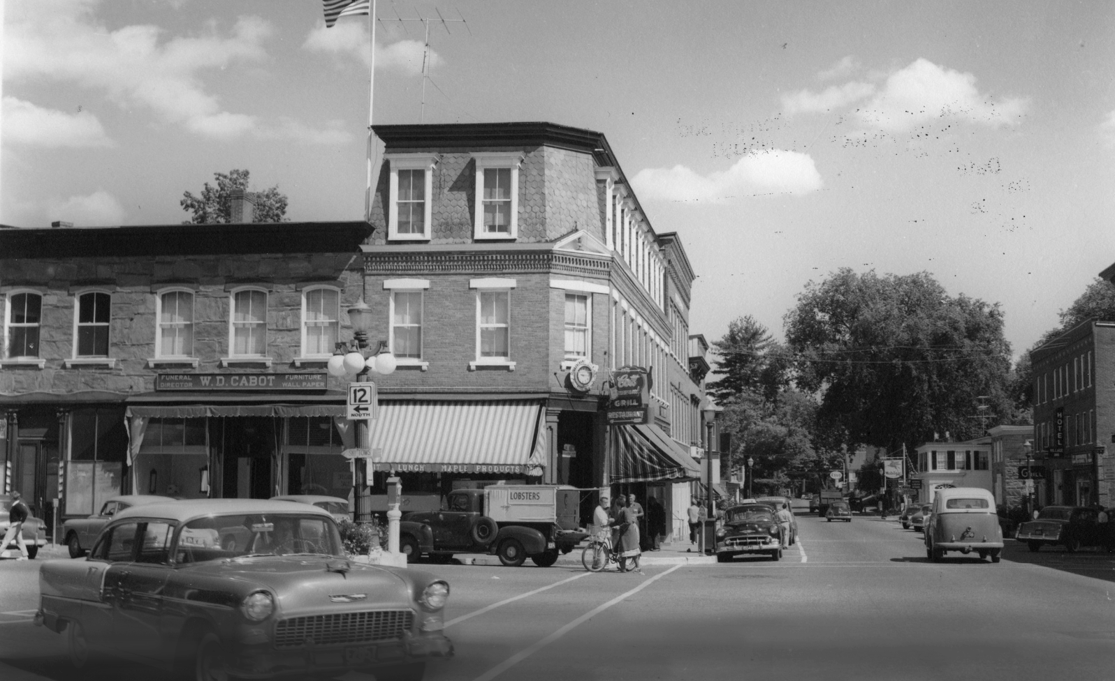 Turning around and facing east, one can once again see the Village Square.