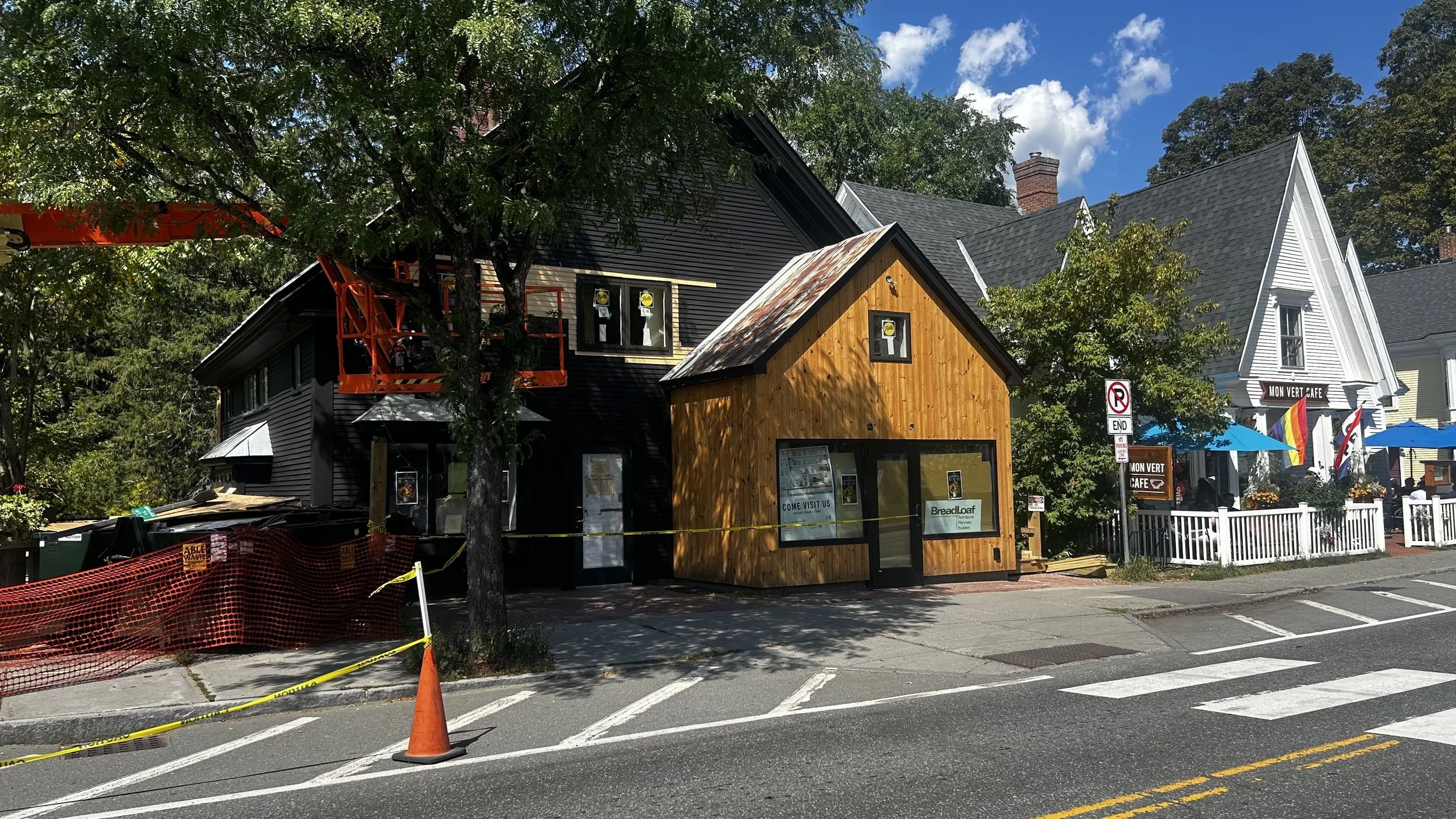 Old Fire House undergoing renovations. Photo taken by Noah Grabowski-Shaikh, September 9, 2025.