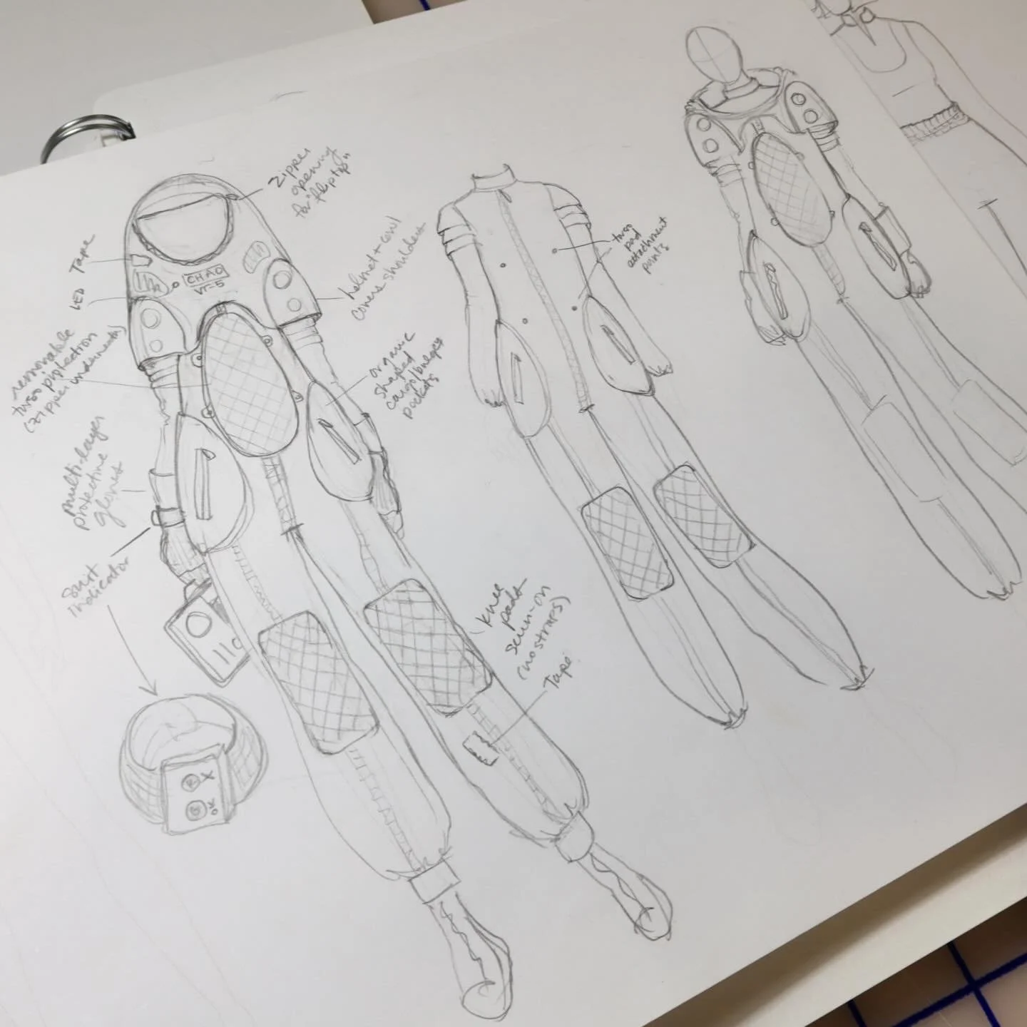 Cleaning up the studio today and looking over some sketches I&rsquo;ve been working on for a film project with @hello_im_kim 👩🏻&zwj;🚀🎥👾 My sketches always start out very rough and it takes a lot of noodling and refining to get to something as sp
