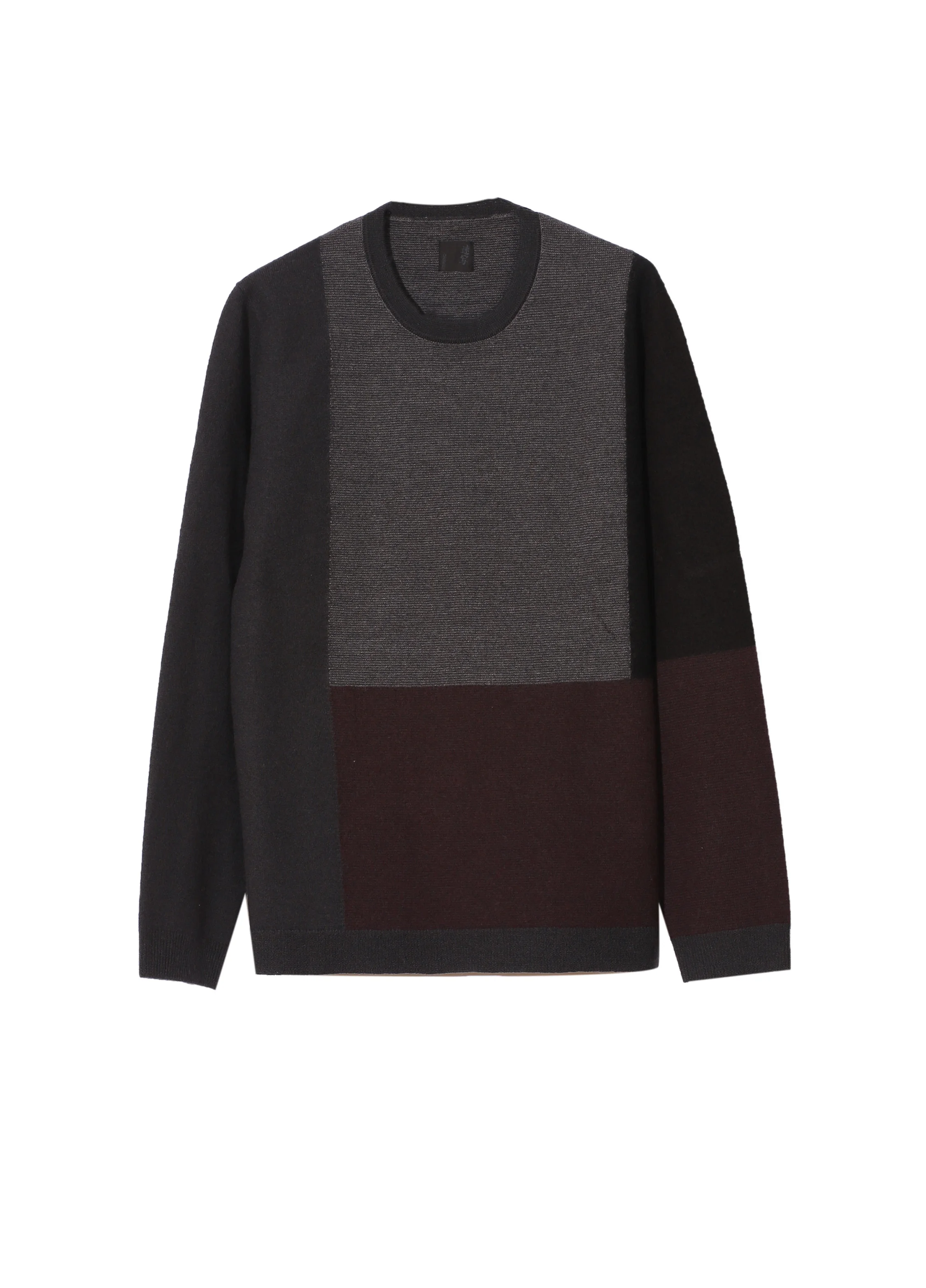 【WOOHWA】2PINTUCK WOOL SL Wool Color Block Sweater — AGoodFun (fka JNBY USA)