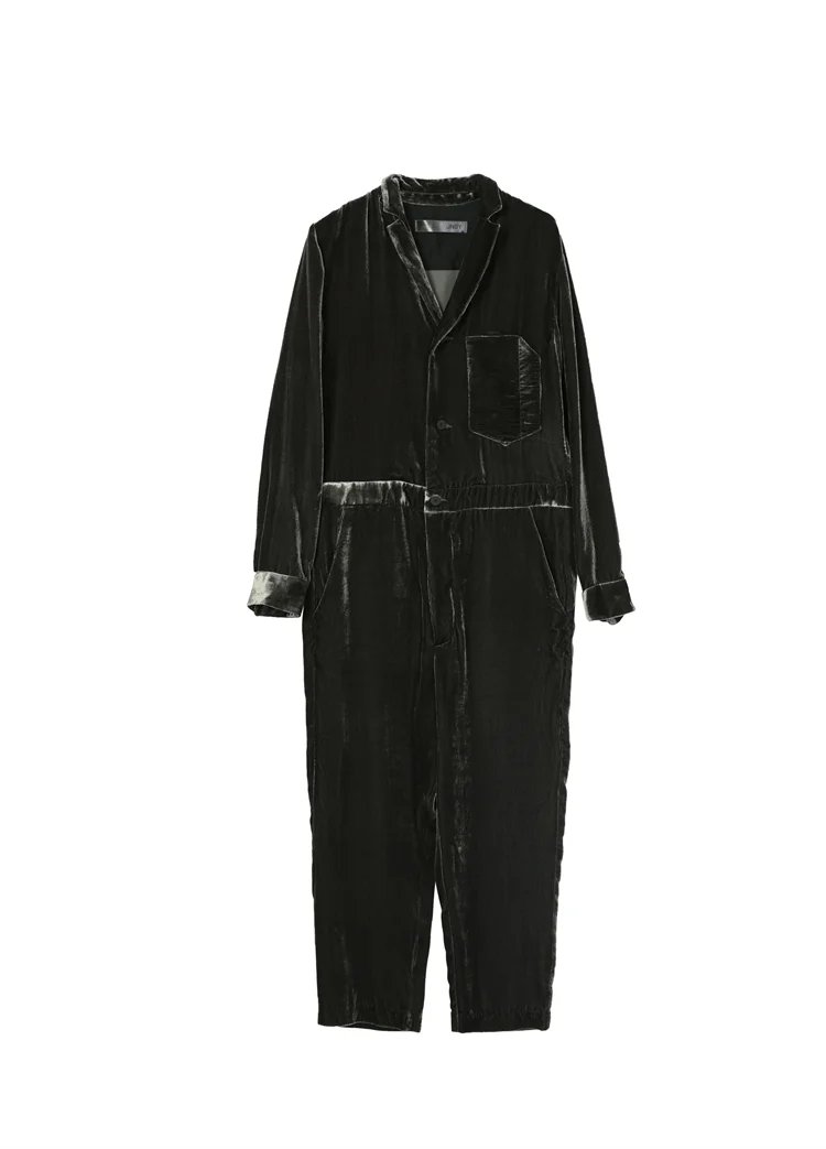 Velvet top boiler suit