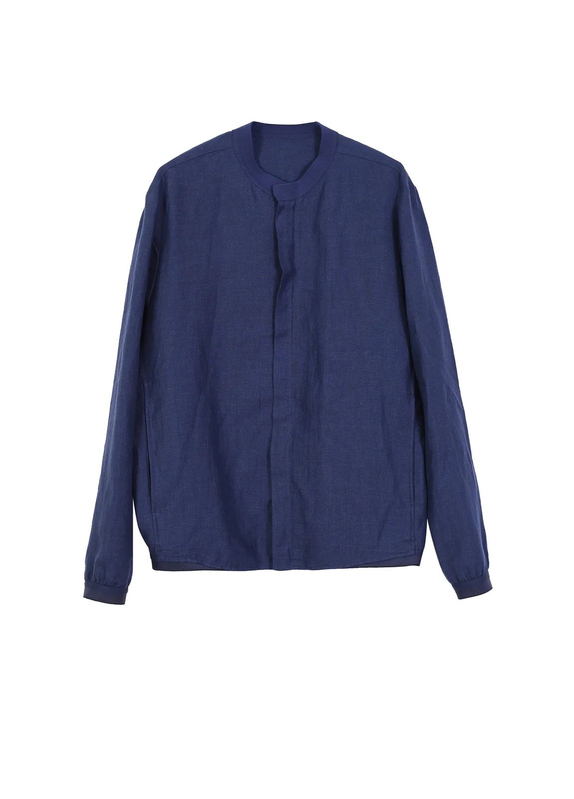 ☆DKB イチャン☆【PARTIMENTO】☆Spray Rugby Long Sleev.e☆ Zip-Up Grandad-Collar Linen Shirt — AGoodFun (fka JNBY USA)