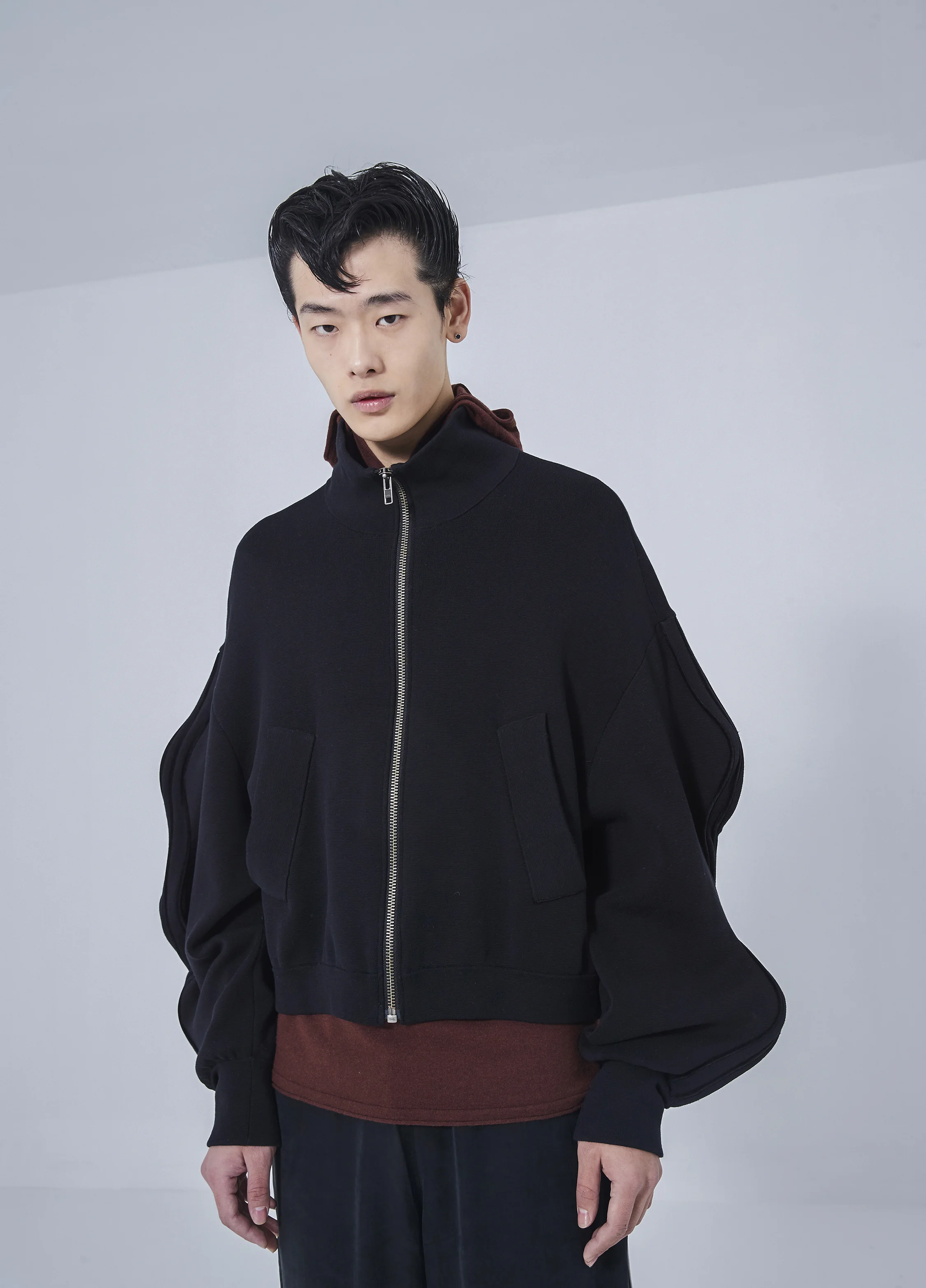★on&on★ Round Neck Jacket NEW5SJ248_90 Wave Sleeve Knit Jacket — AGoodFun (fka JNBY USA)