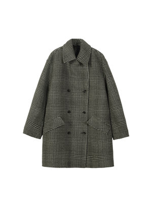 Mid Length Plaid Coat — JNBY