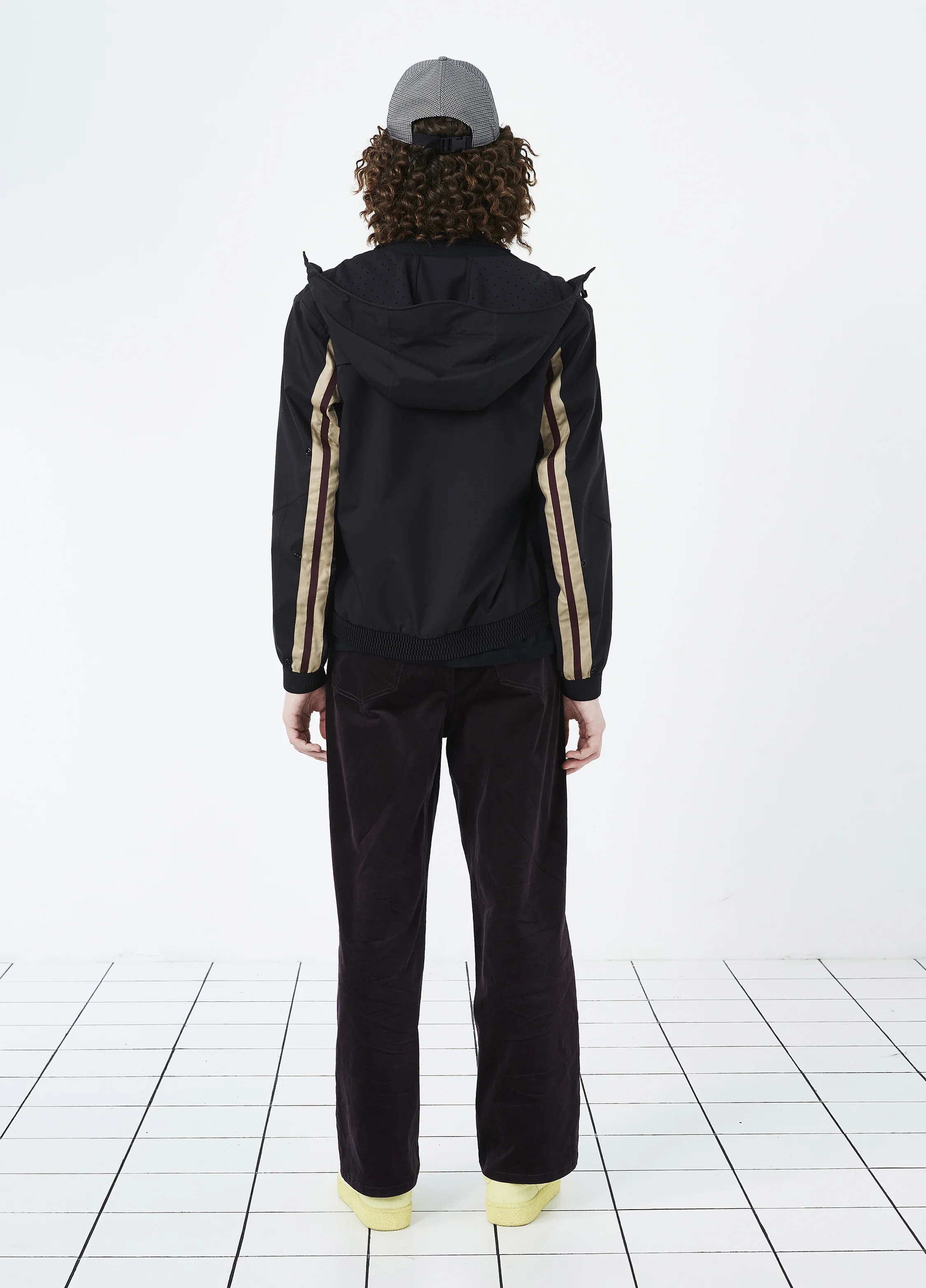 ジャケット TYPESERVICE Striped Ruffled Strap Jacket 5FT1030 TYPESERVICE Striped Ruffled Strap Jacket 5FT1030