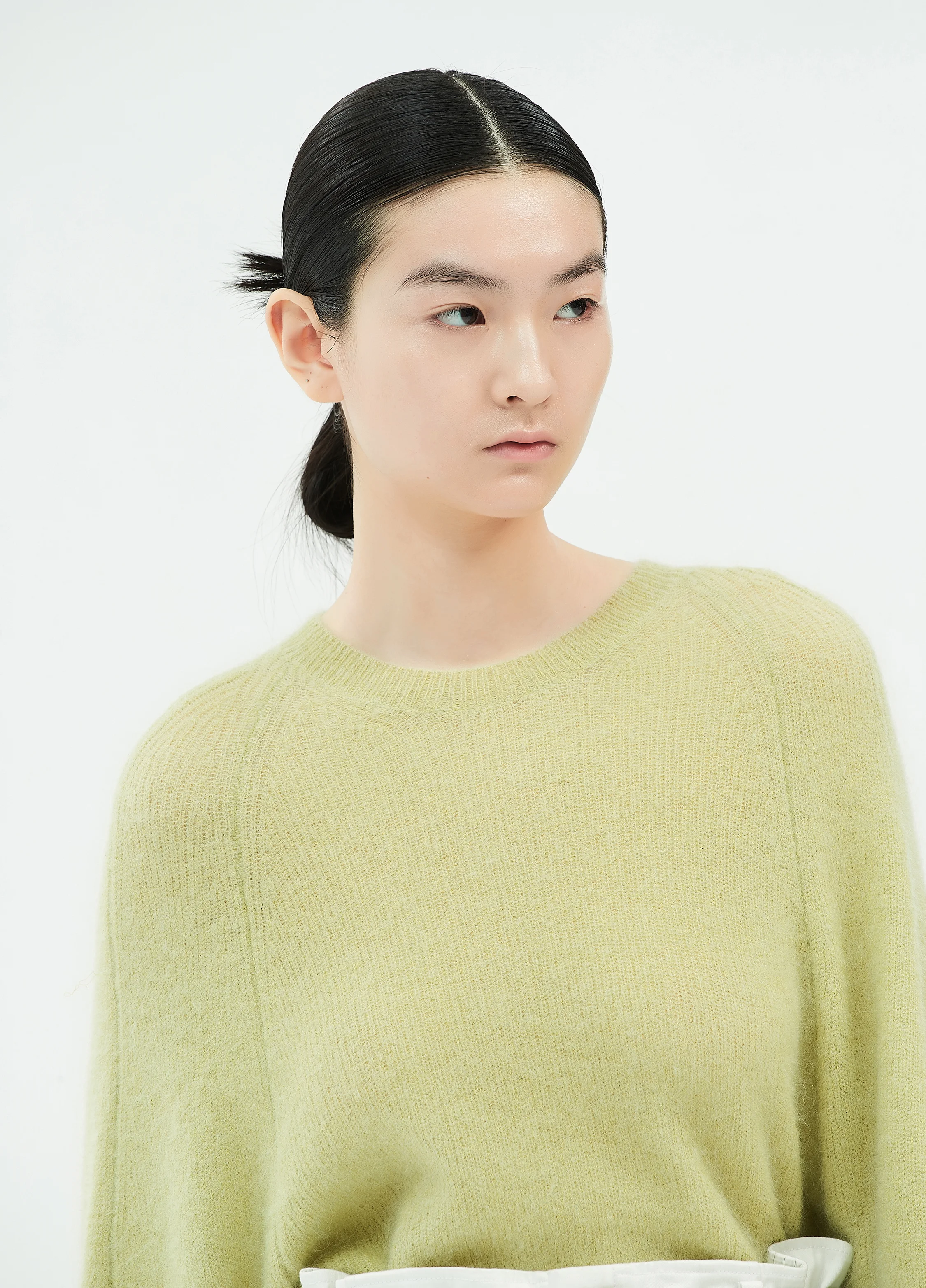 【MODERNIF】Bayer Airwool Round Knitwear Mohair Blended Sweater — AGoodFun (fka JNBY USA)