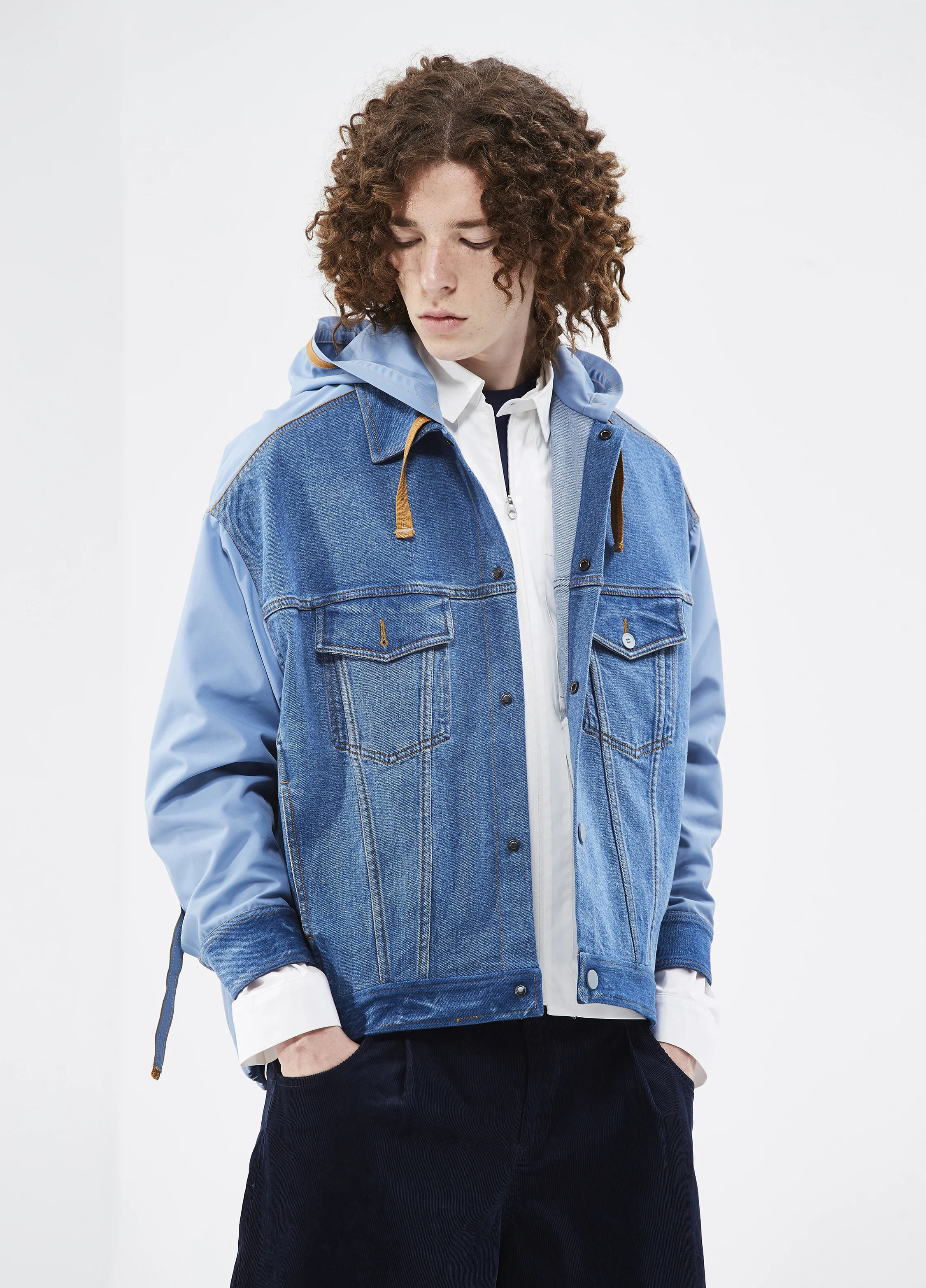 デニムジャケット LMC DENIM WORK HOODIE JACKET SA304 DENIM WORK HOODIE JACKET gray - LMC | 엘엠씨