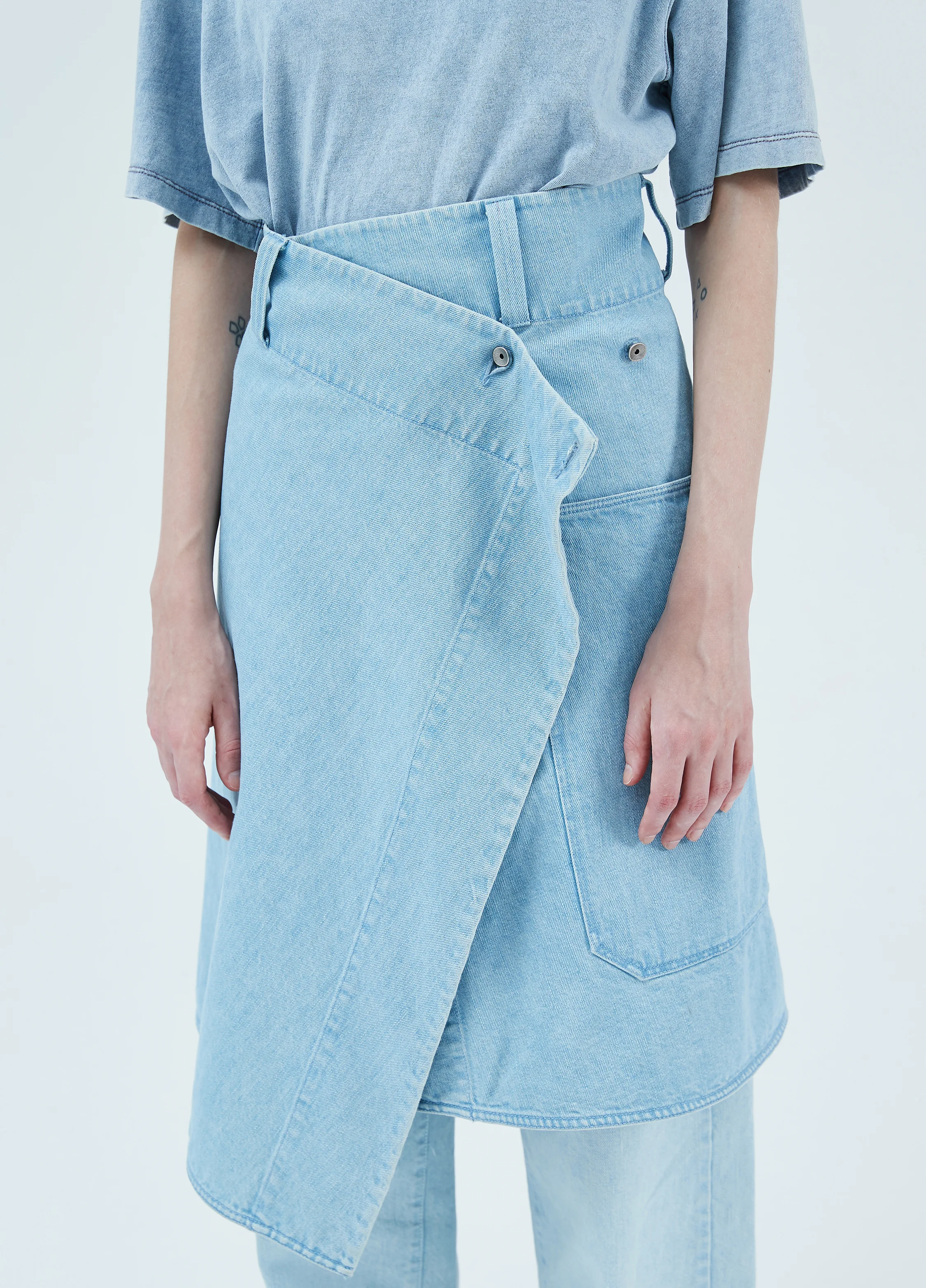 Thee 21ss side slit jacket (long) Blue | www.supremecourtbar.org.np