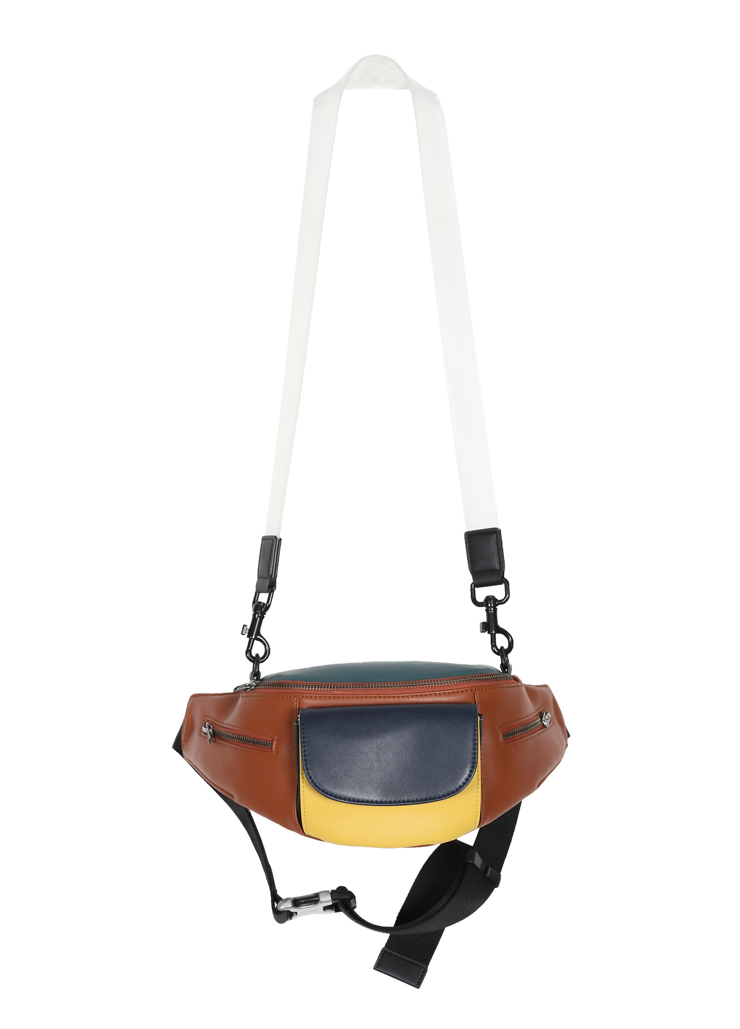 Leather Colorblock Crossbody Bag – The Renowned Shop