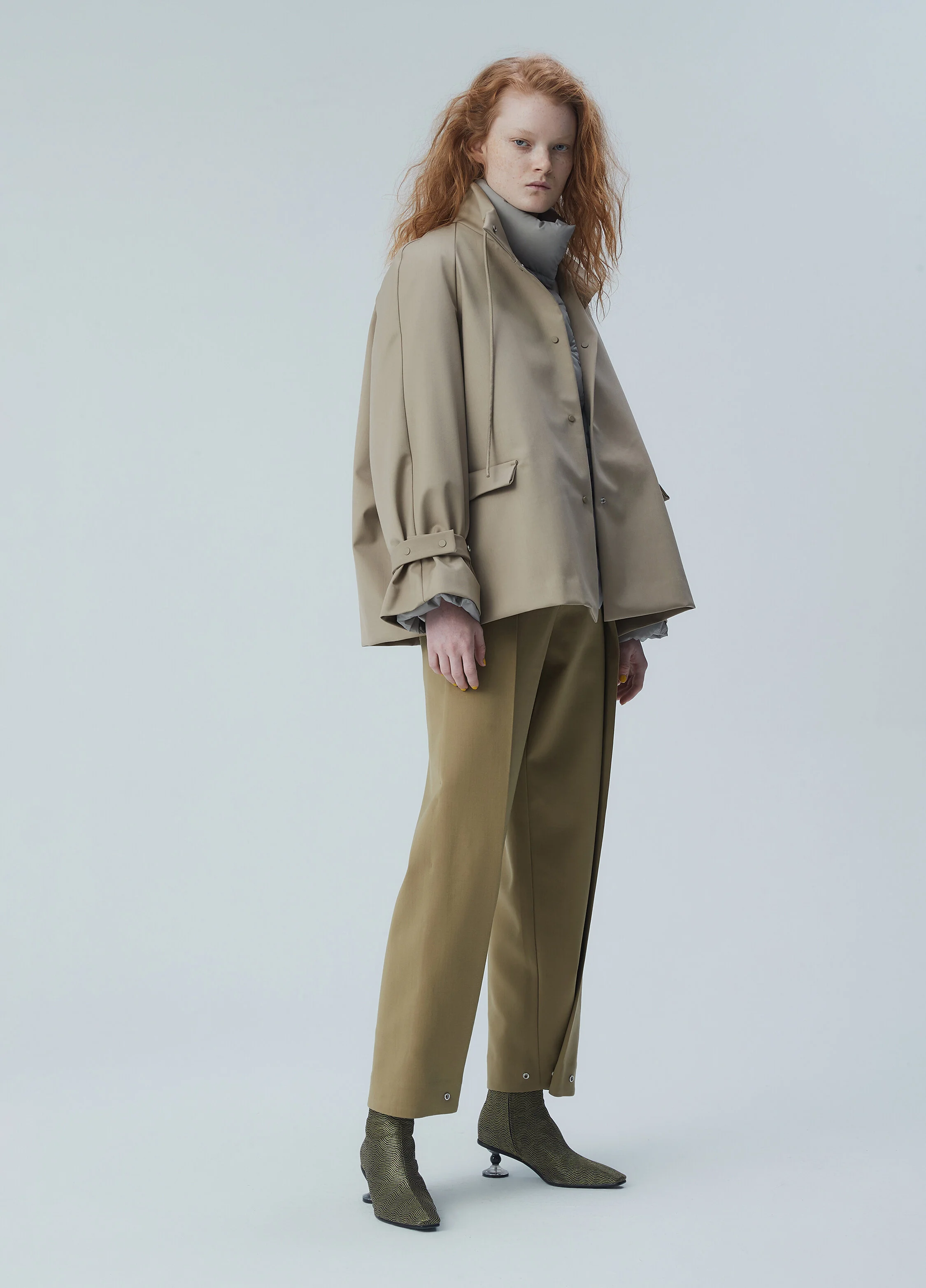 Wool Blended Trench Jacket (Khaki) — AGoodFun (fka JNBY USA)