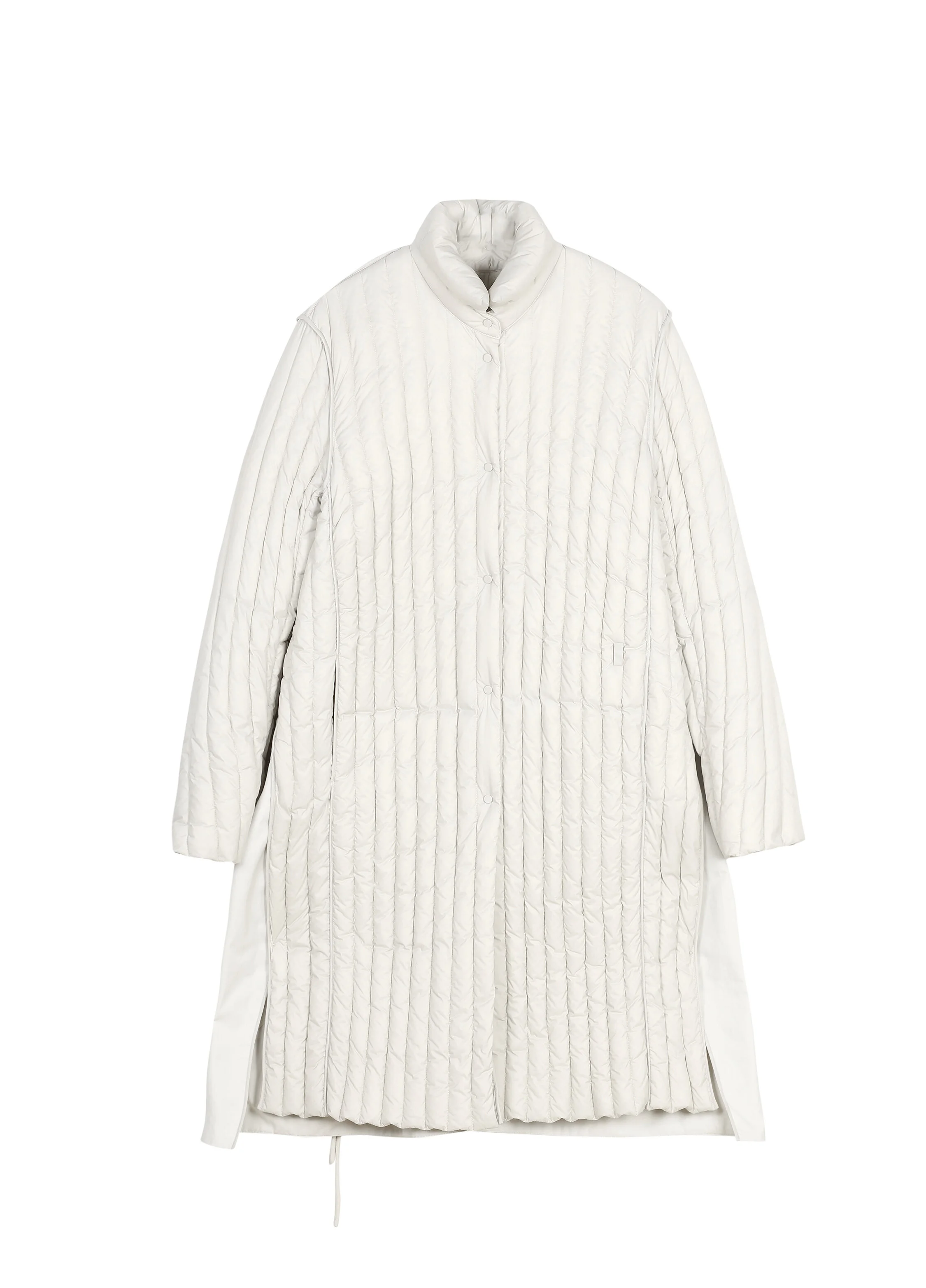 white quilted coat