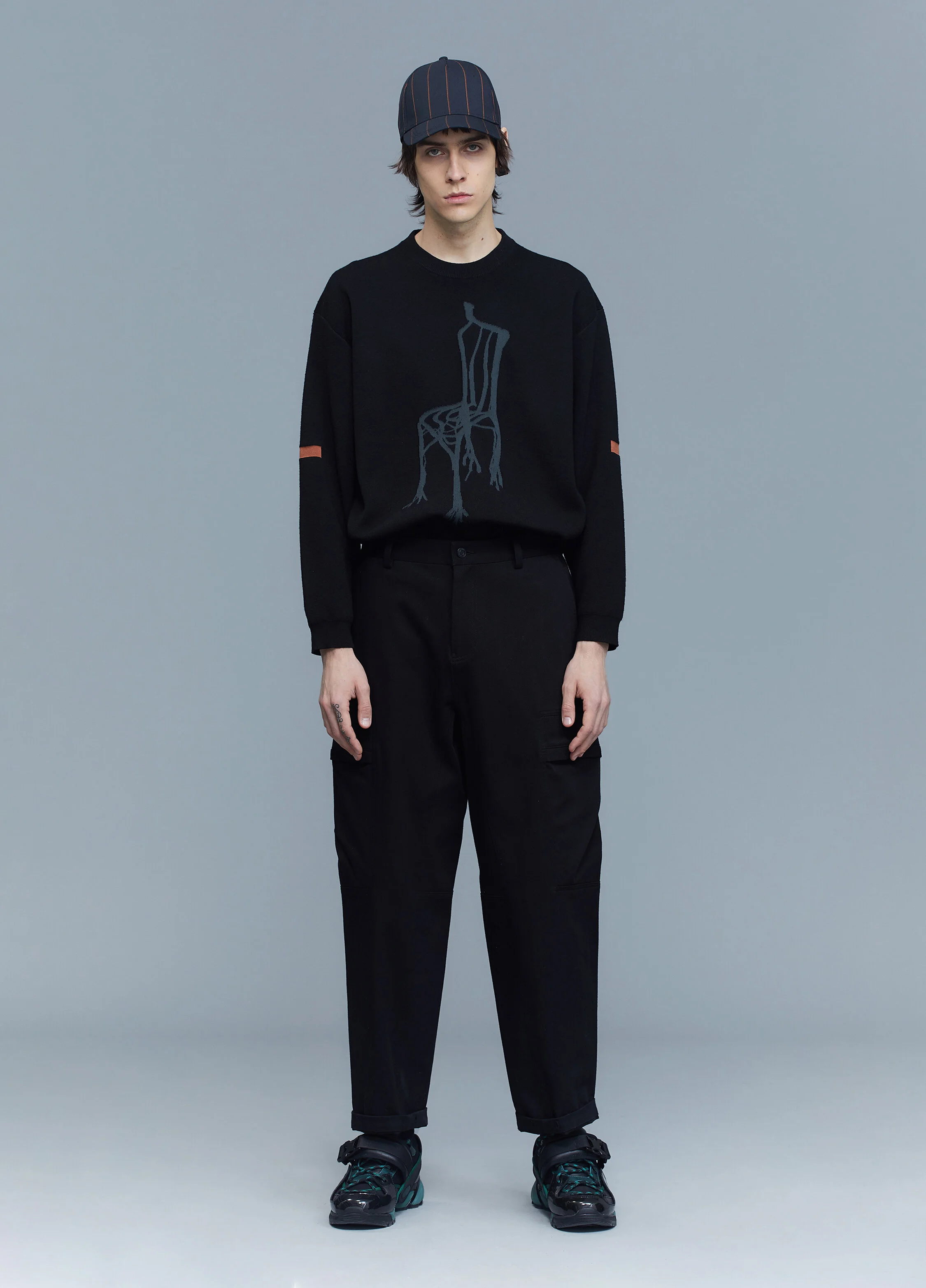 ★LMOOD★ Dimension Graphic Half Knit Black L4AN0015BK Polo Ralph Lauren Mesh-Knit Half Zip Black Sweater – RD