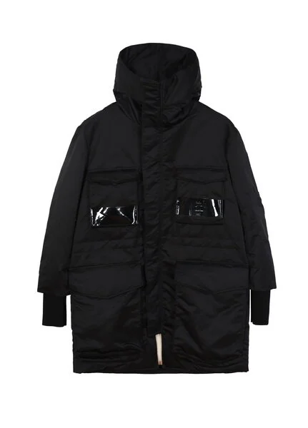 Down Jacket Hooded with Extended Sleeve
