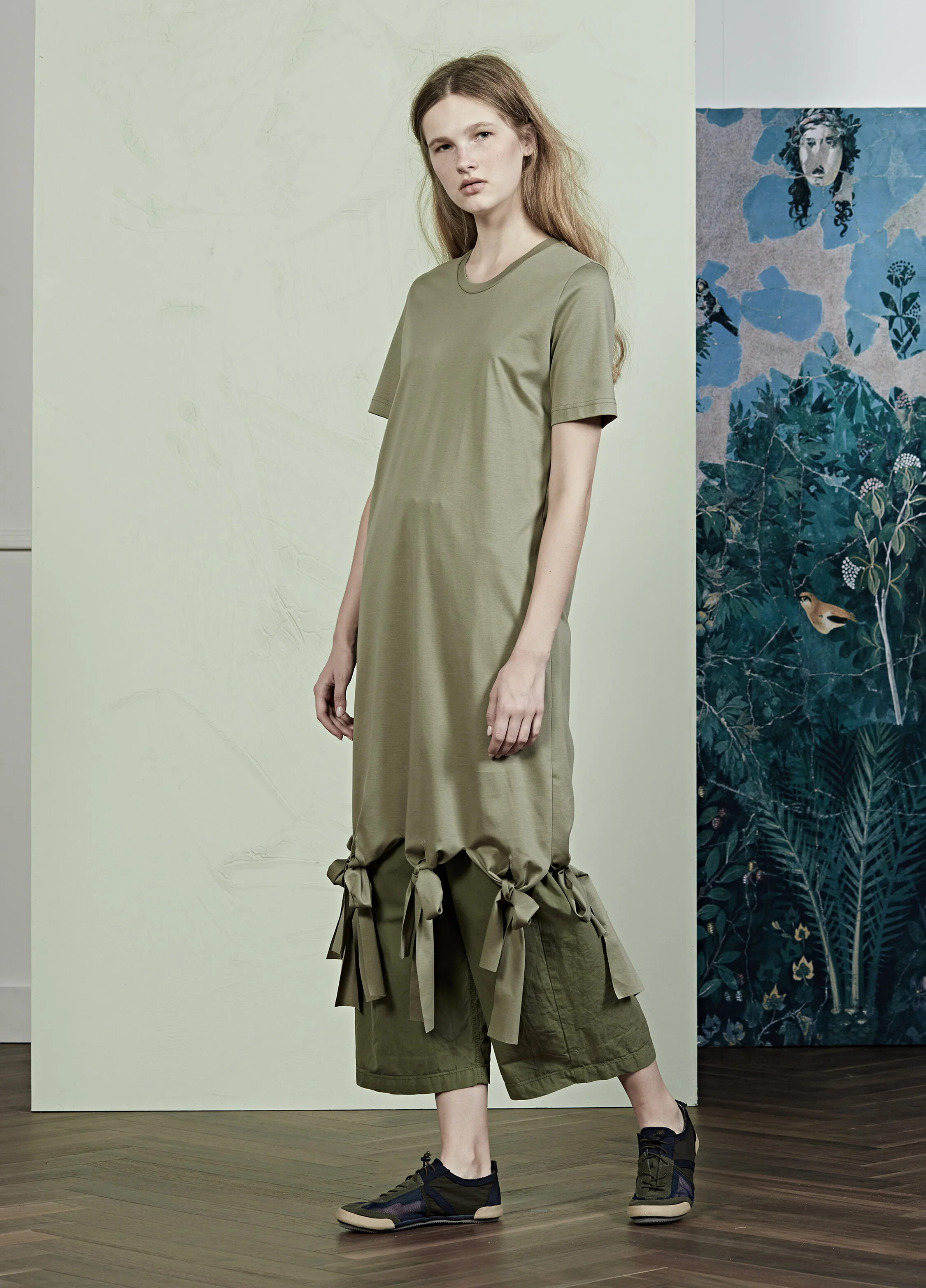 Warehouse tiered t shirt top dress