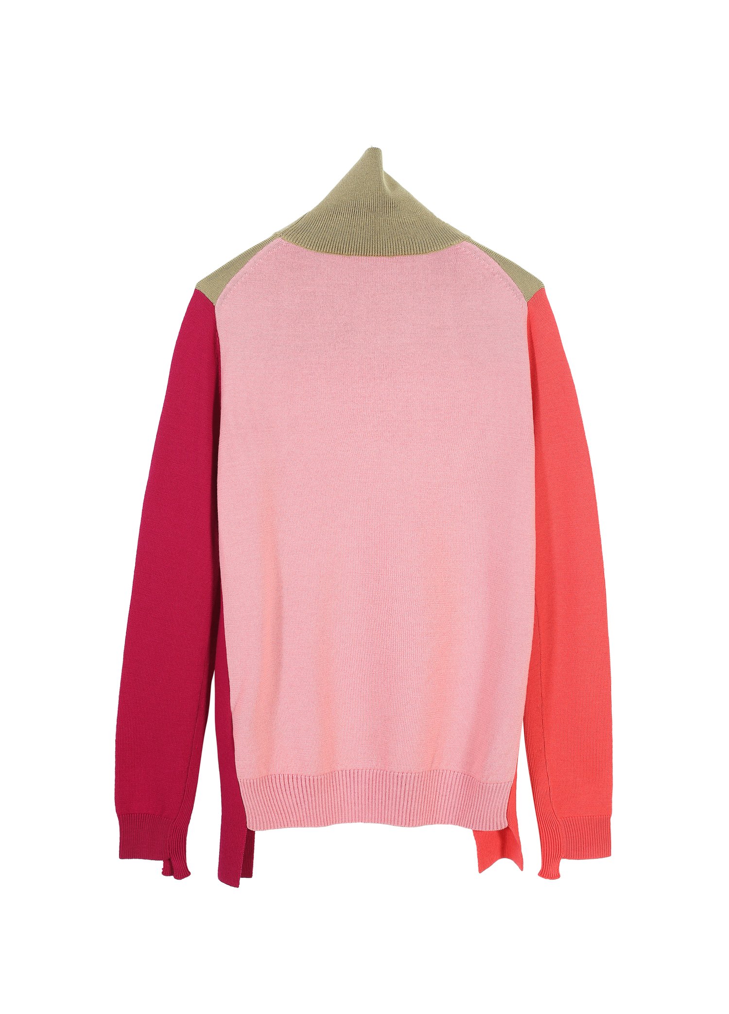 BiBi Color Block Sweater in Jade/Fuchsia/Orange – June Adel