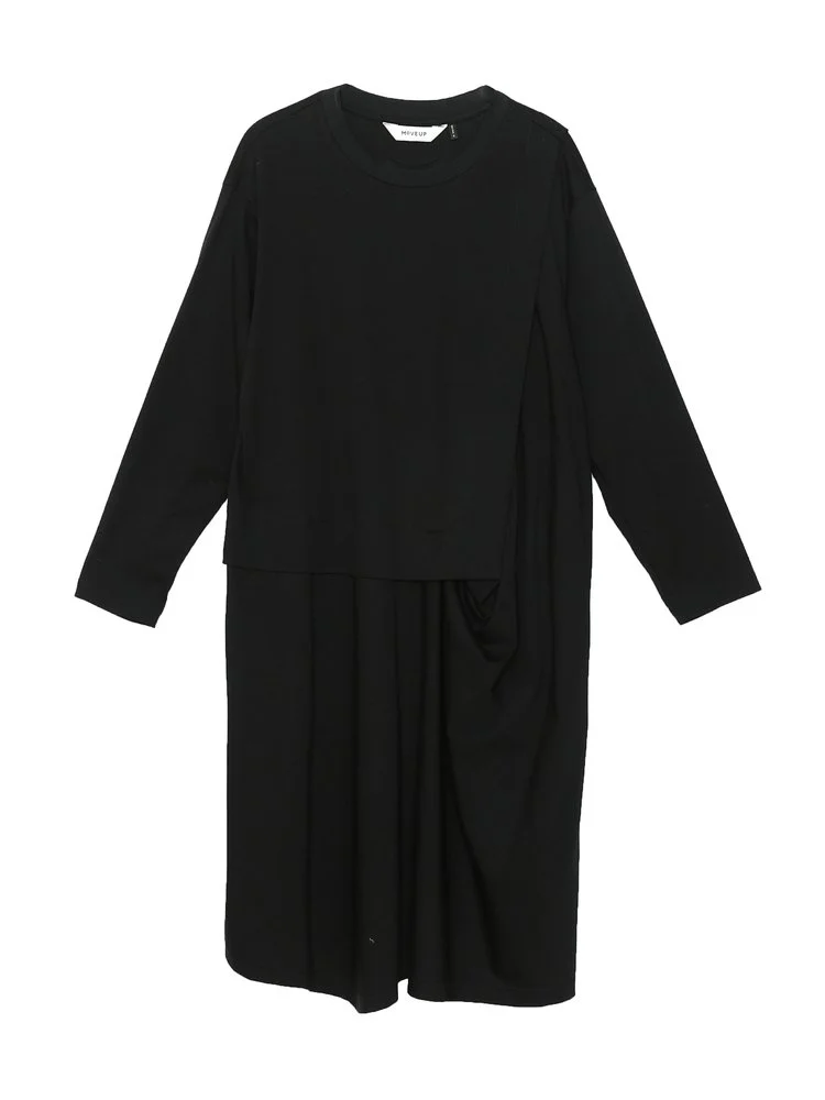 navy blue dress for baby girl Cos asymmetric dress main image 1