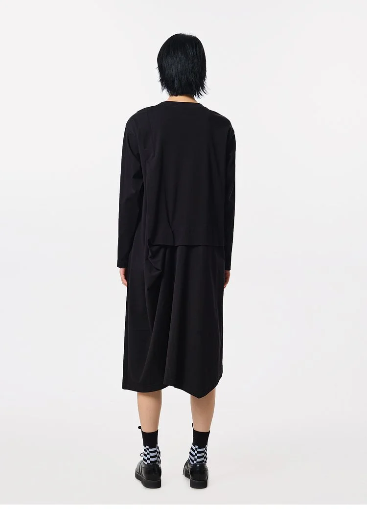 Layered Asymmetric Midi Dress  AGoodFun